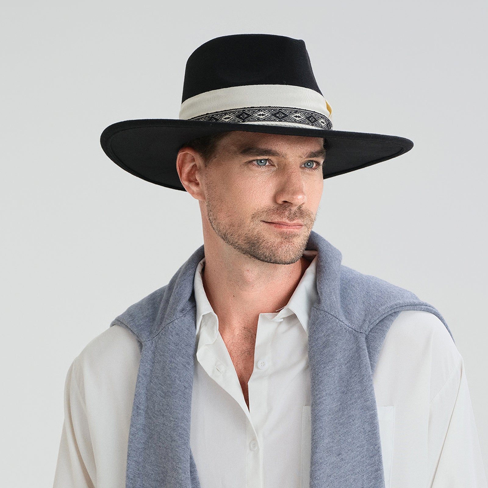 Wholesale Unisex Polyester Fedora Hat with  Flat Brim and UPF 50+ Sun Protection
