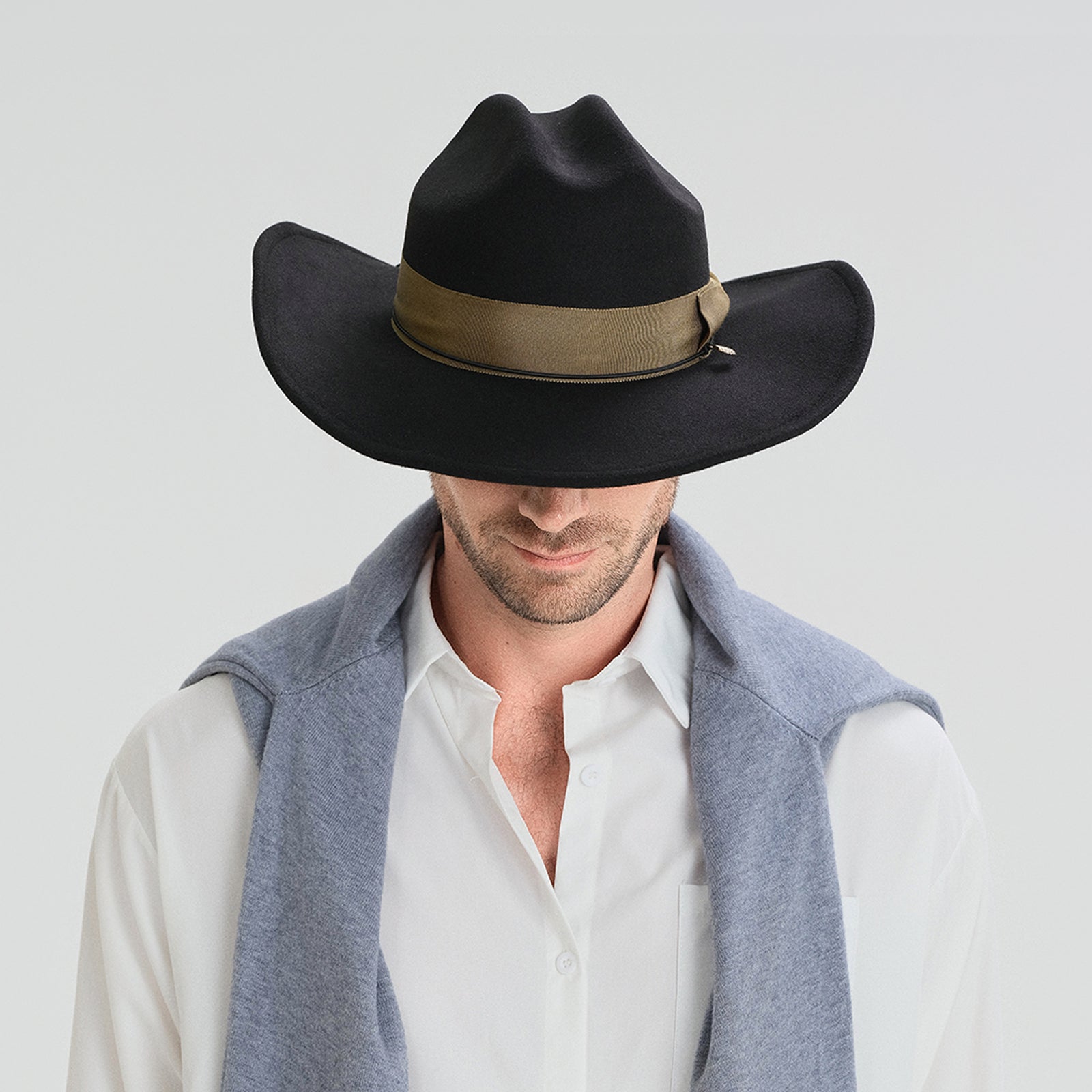 Wholesale Unisex Polyester Cowboy Hat with Upturned Brim and UPF 50+ Sun Protection