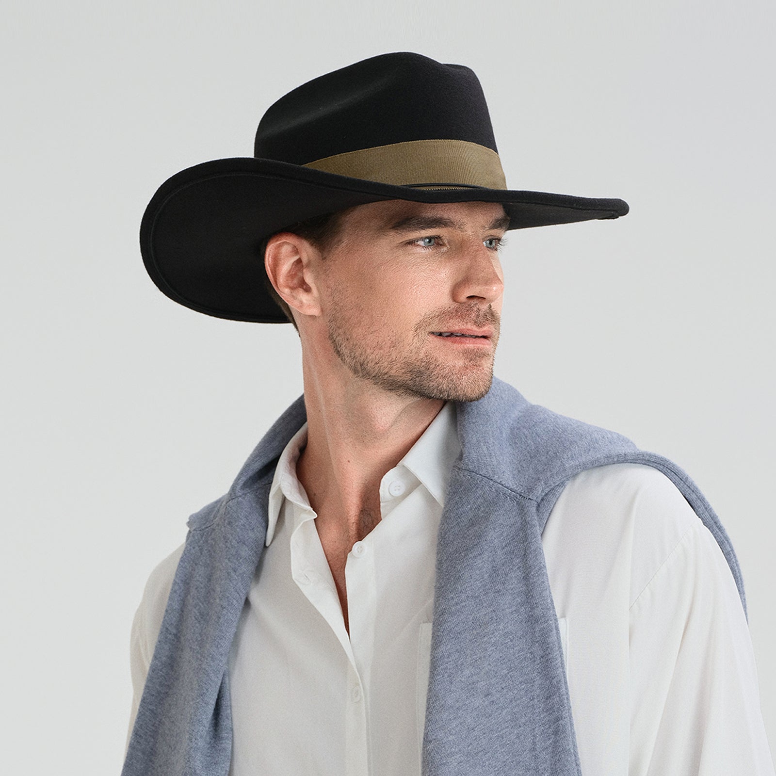Wholesale Unisex Polyester Cowboy Hat with Upturned Brim and UPF 50+ Sun Protection