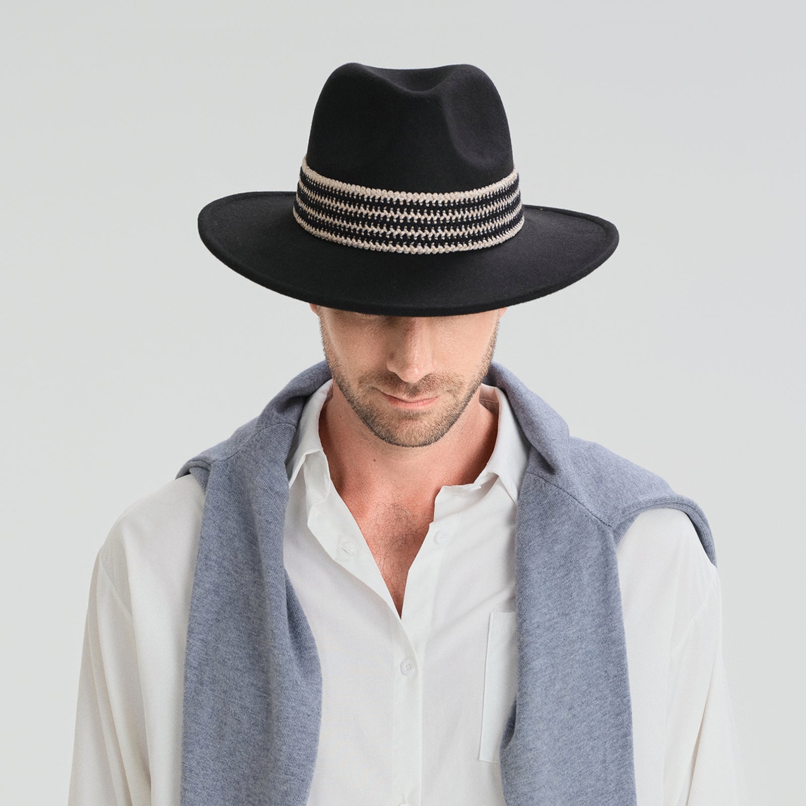 Wholesale Unisex Polyester Fedora Hat with Wide Brim and UPF 50+ Sun Protection