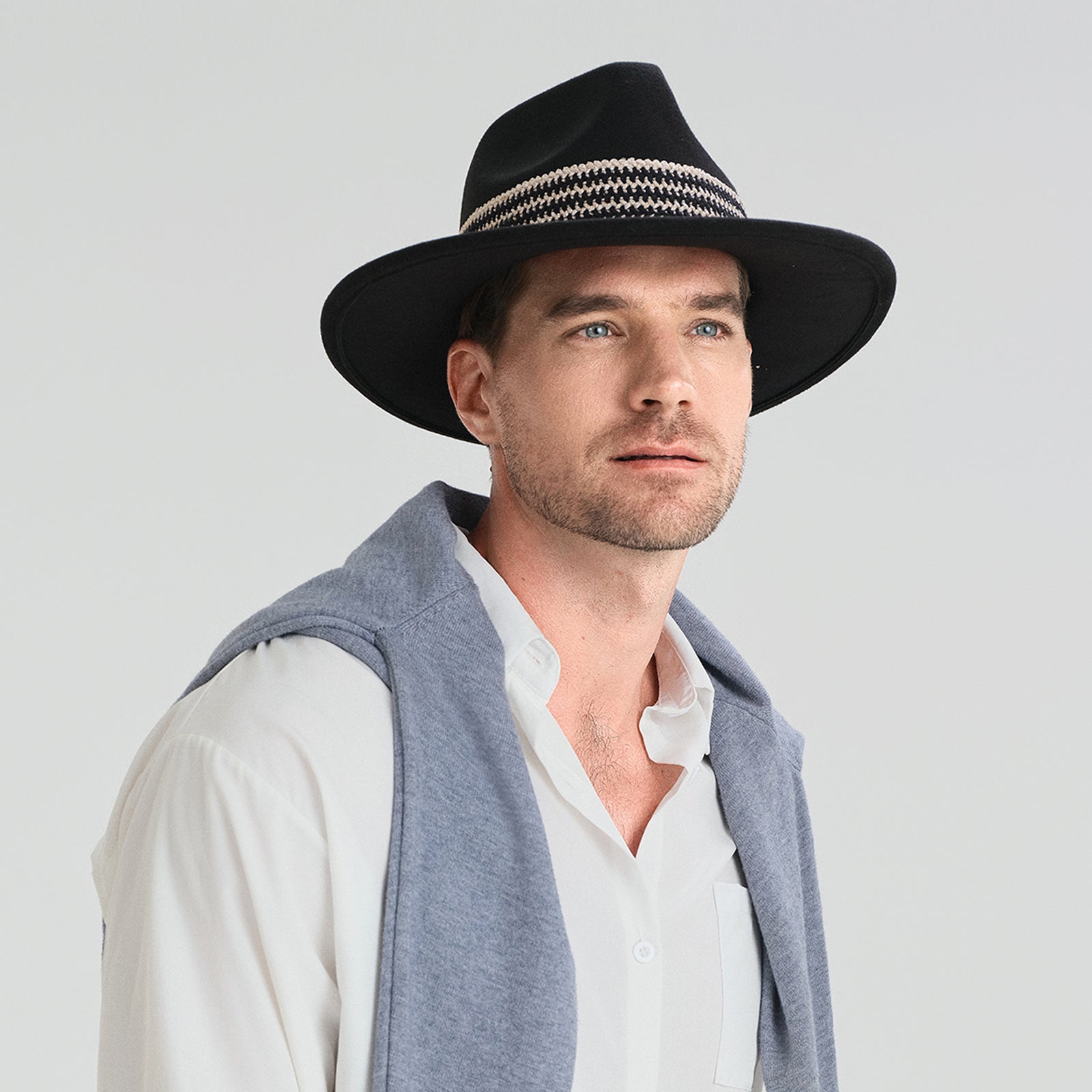 Wholesale Unisex Polyester Fedora Hat with Wide Brim and UPF 50+ Sun Protection