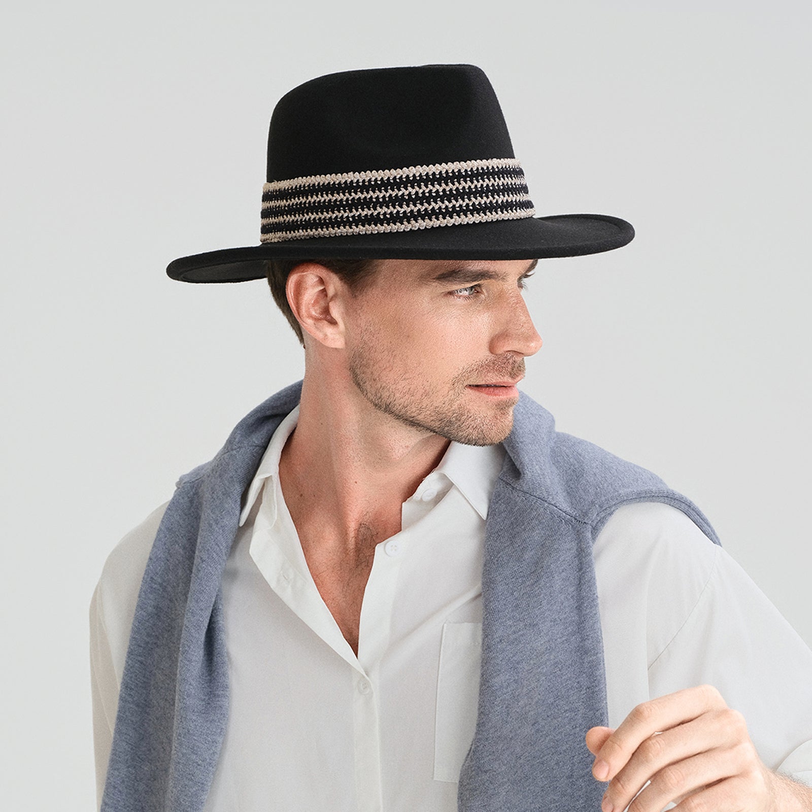 Wholesale Unisex Polyester Fedora Hat with Wide Brim and UPF 50+ Sun Protection