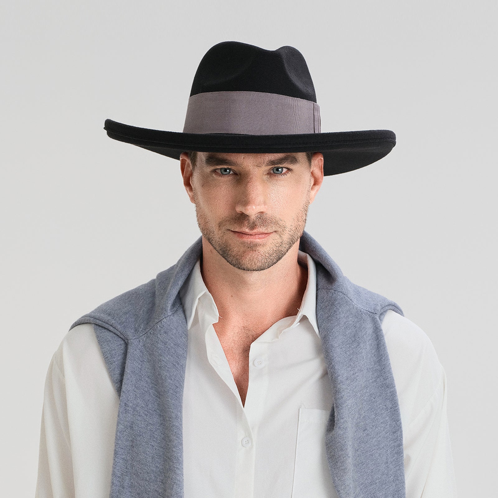 Wholesale Unisex Polyester Fedora Hat with  Flat Brim and UPF 50+ Sun Protection