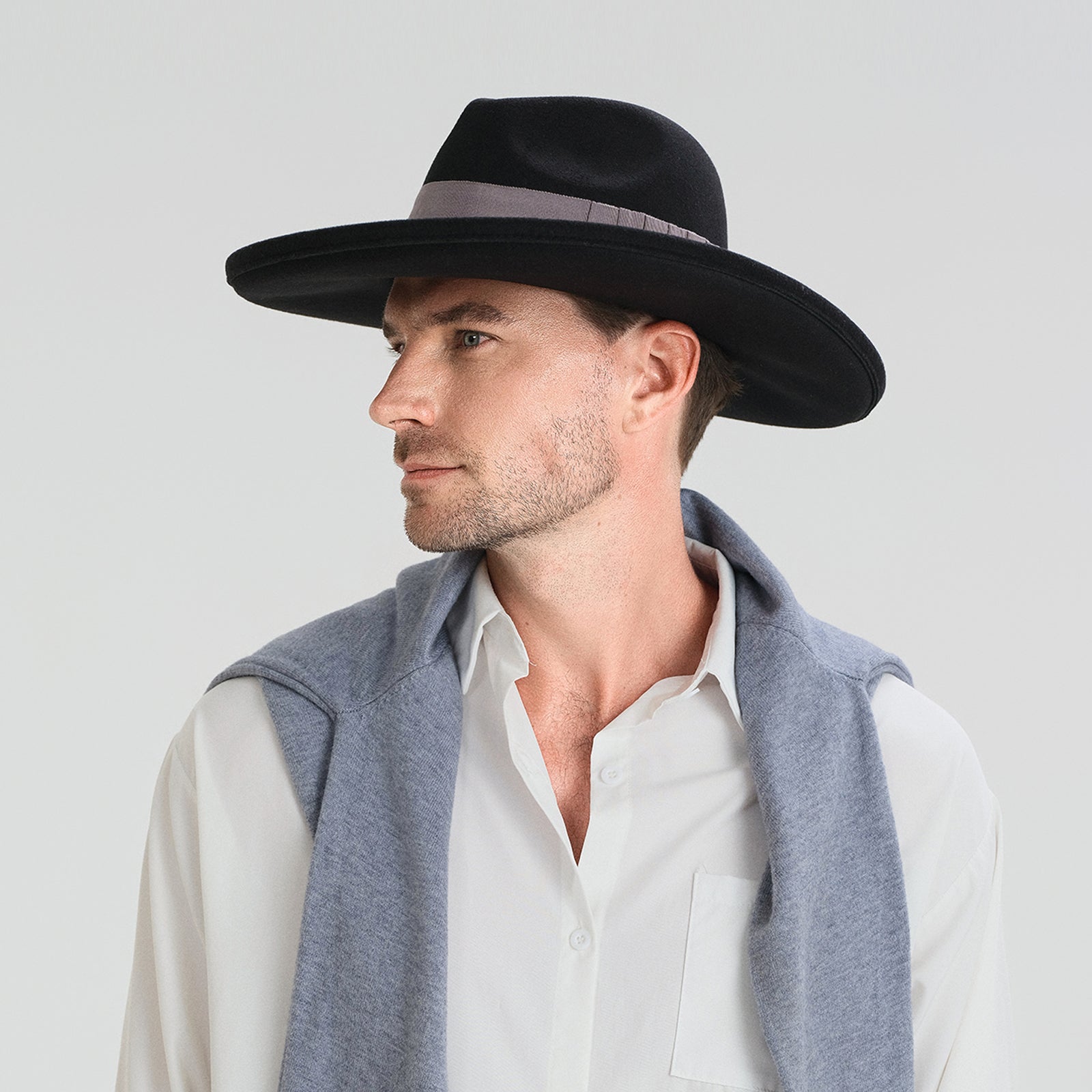 Wholesale Unisex Polyester Fedora Hat with  Flat Brim and UPF 50+ Sun Protection