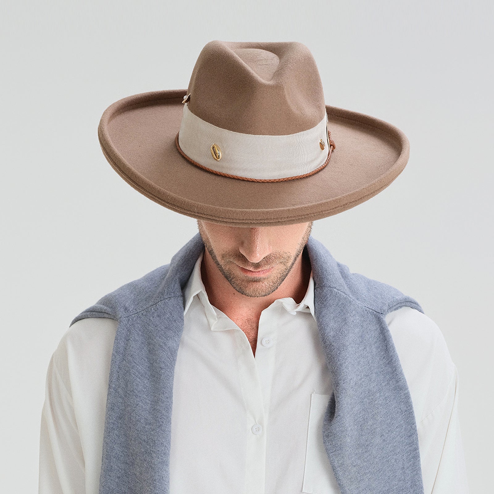 Wholesale Unisex Polyester Fedora Hat with Upturned Brim and UPF 50+ Sun Protection