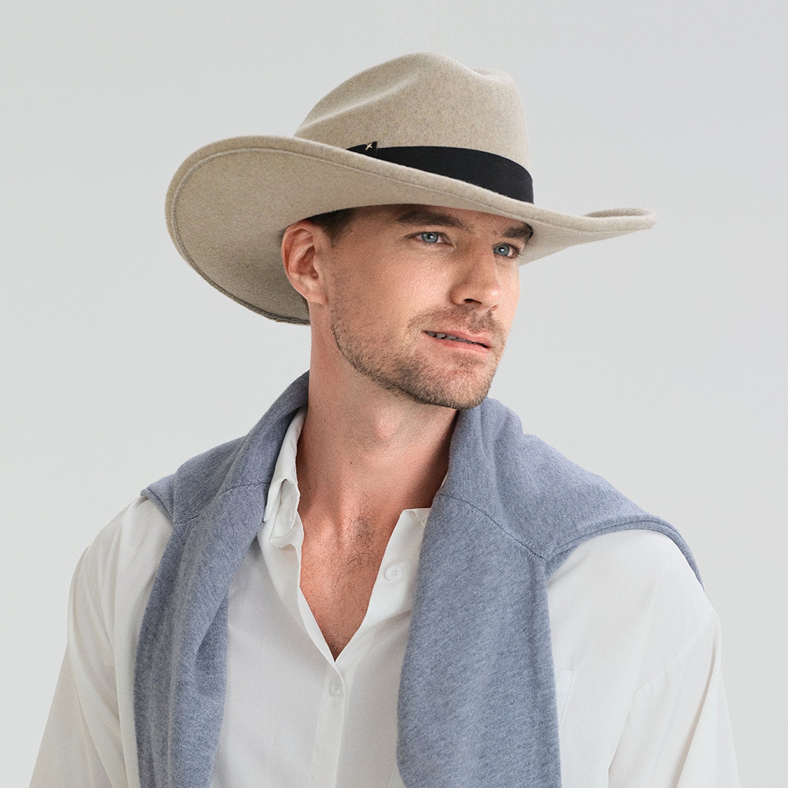 Wholesale Unisex Polyester Cowboy Hat with Upturned Brim and UPF 50+ Sun Protection