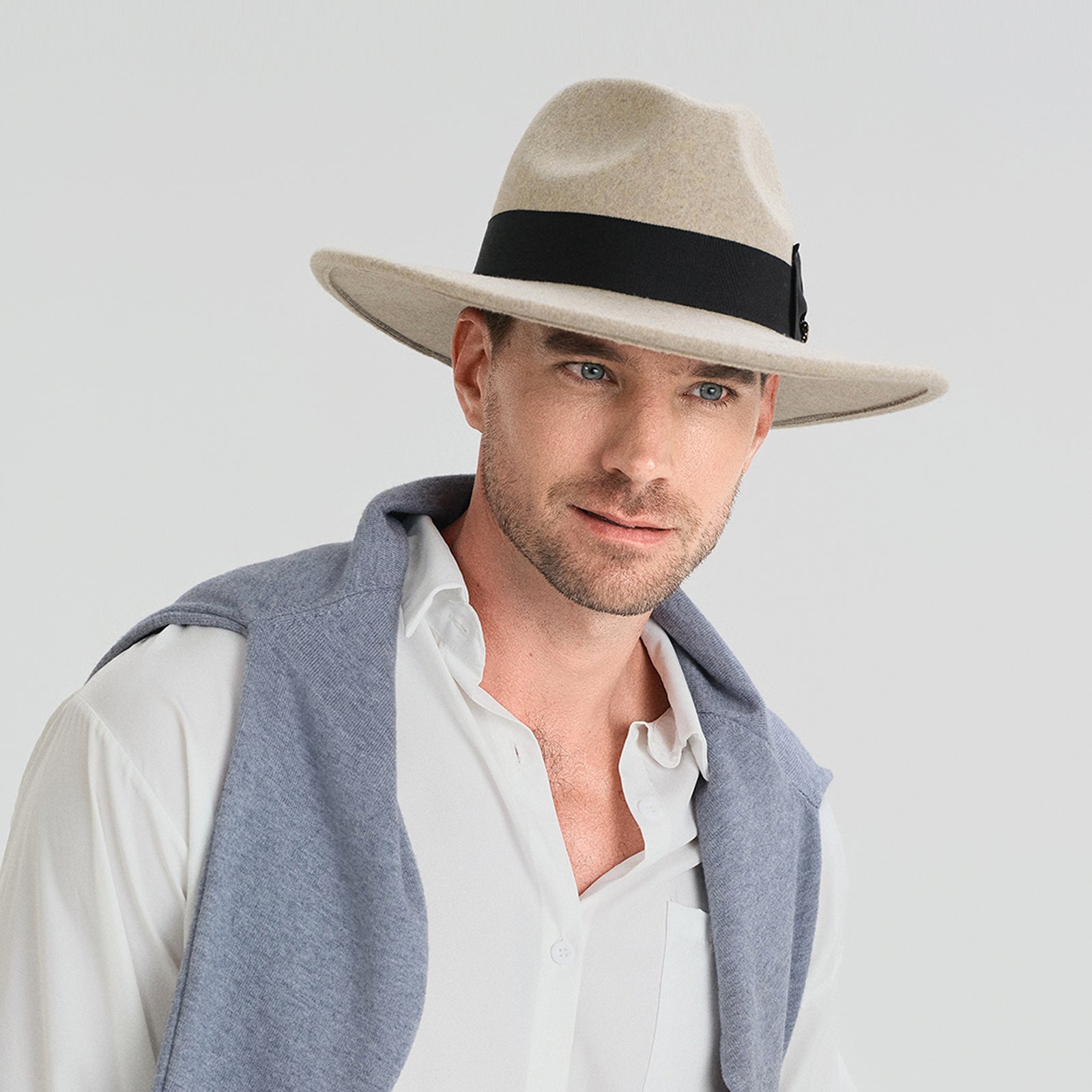 Wholesale Unisex Paper Polyester Sun Hat with Flat Brim UPF 50+ Sun Protection