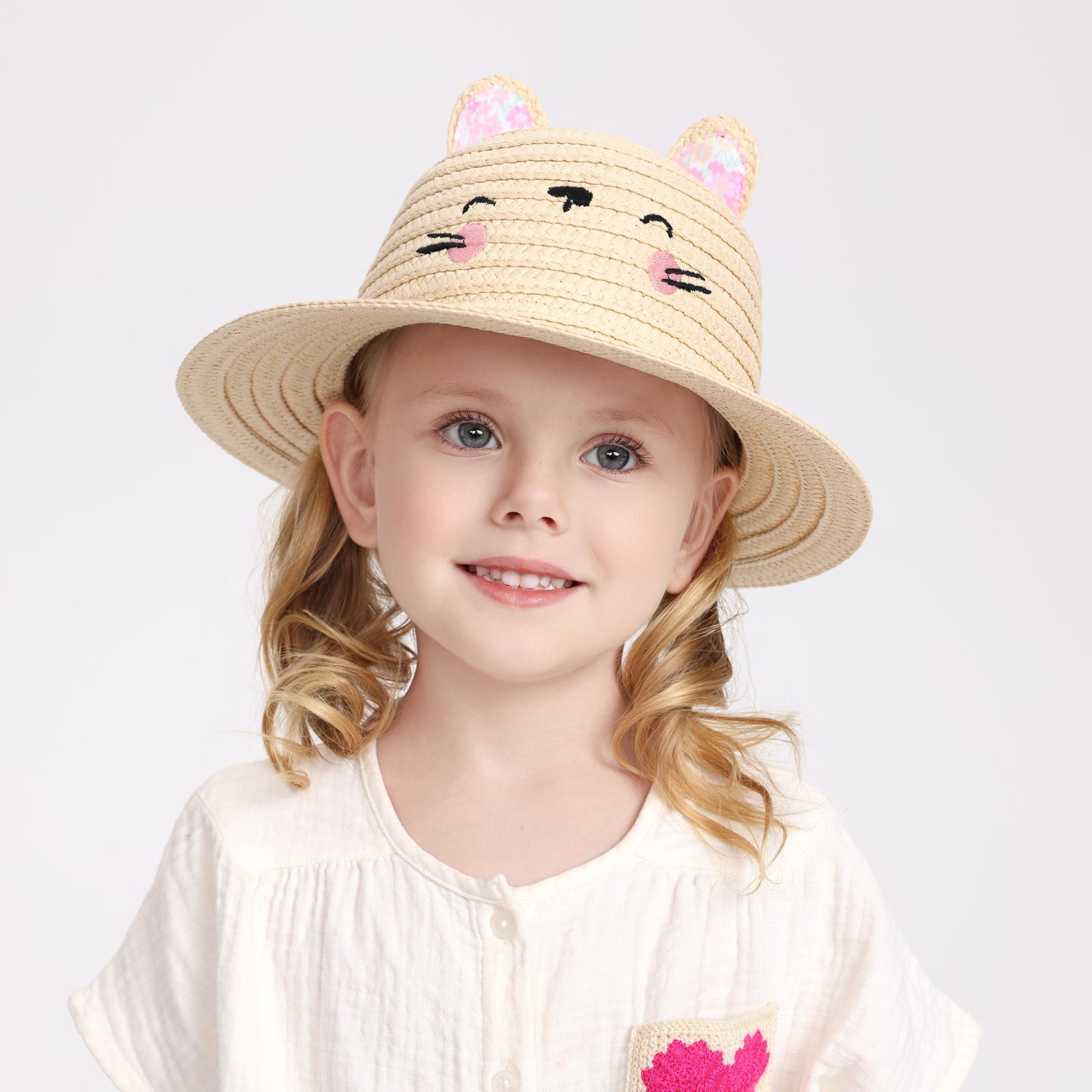 Wholesale Children's Paper Straw Sun Hat for Ages 2-6 with UPF 50+ Sun Protection