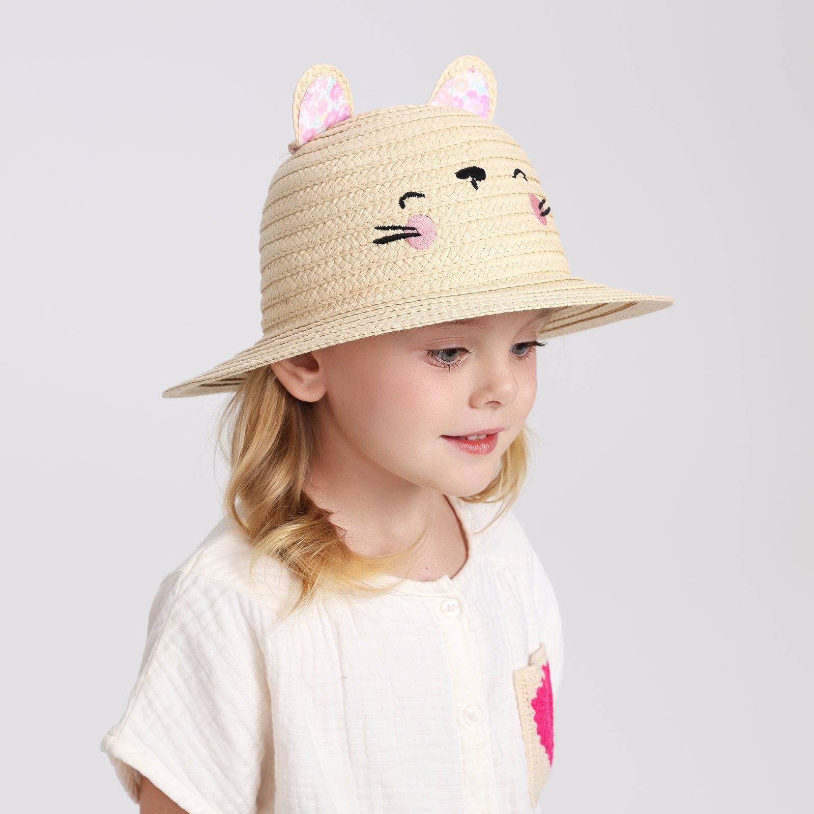 Wholesale Children's Paper Straw Sun Hat for Ages 2-6 with UPF 50+ Sun Protection