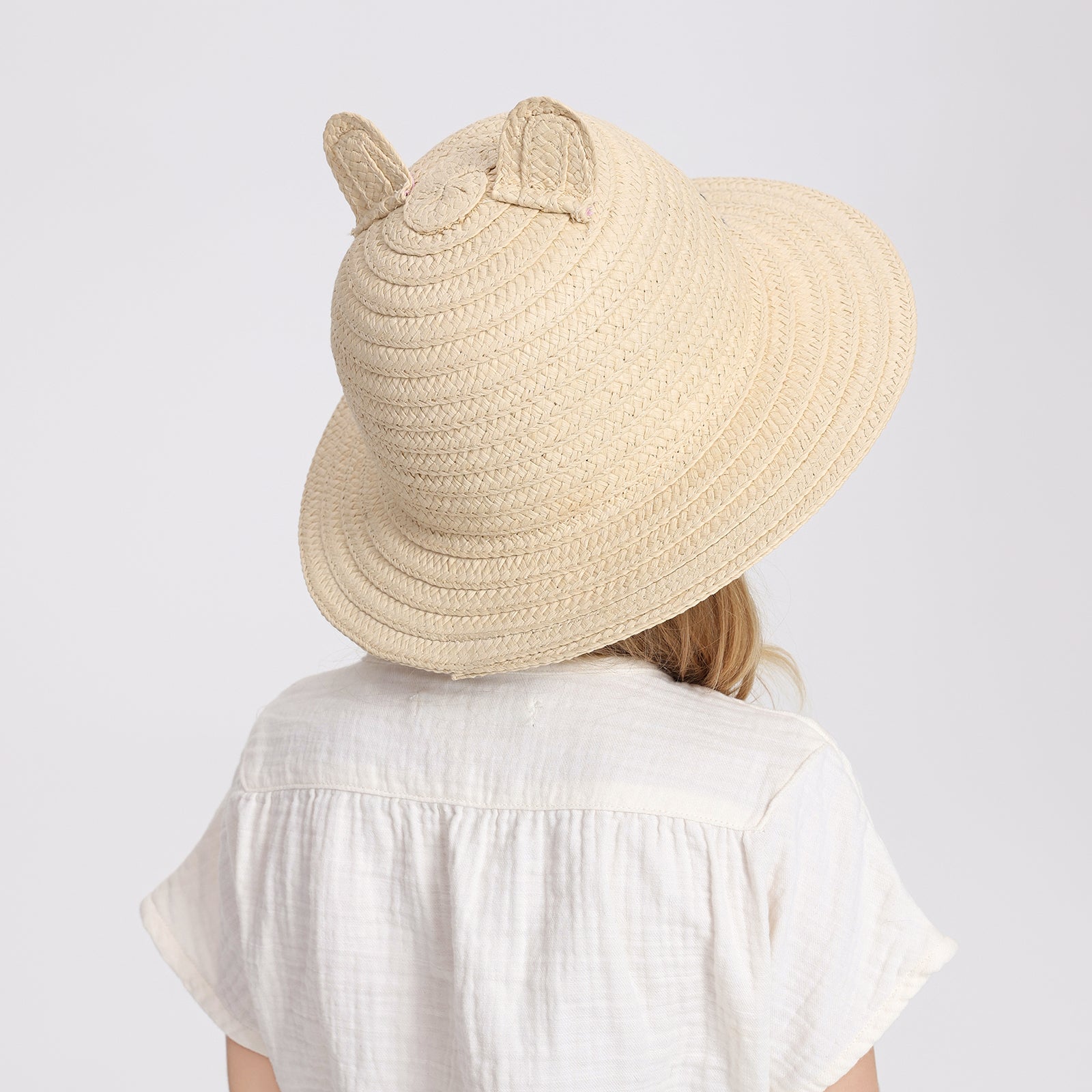 Wholesale Children's Paper Straw Sun Hat for Ages 2-6 with UPF 50+ Sun Protection
