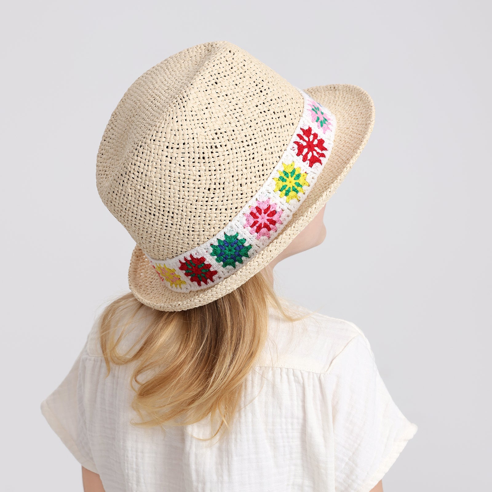 Wholesale Children's Paper Straw Sun Hat for Ages 2-6 with UPF 50+ Sun Protection