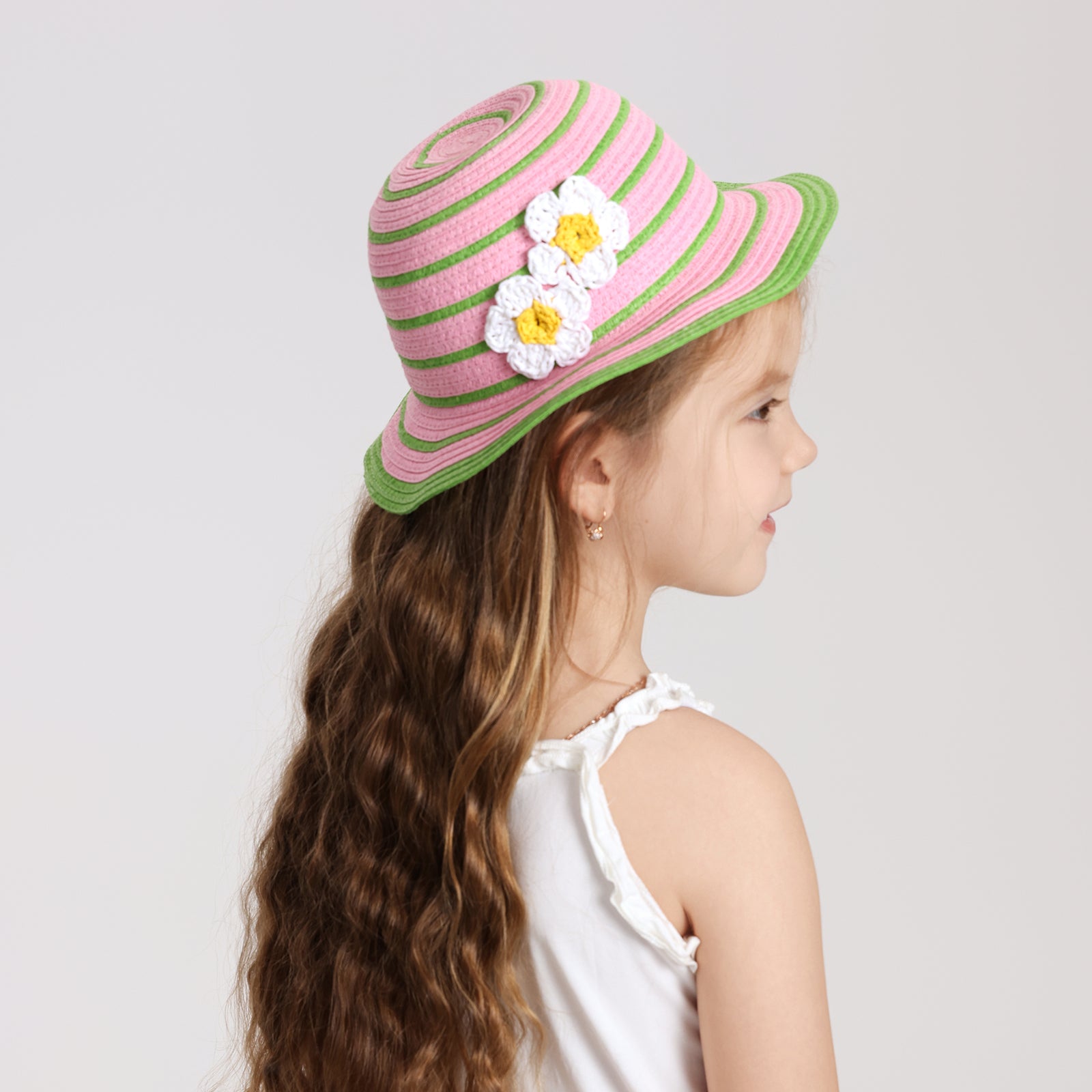 Wholesale Children's Paper Straw Sun Hat for Ages 2-6 with UPF 50+ Sun Protection