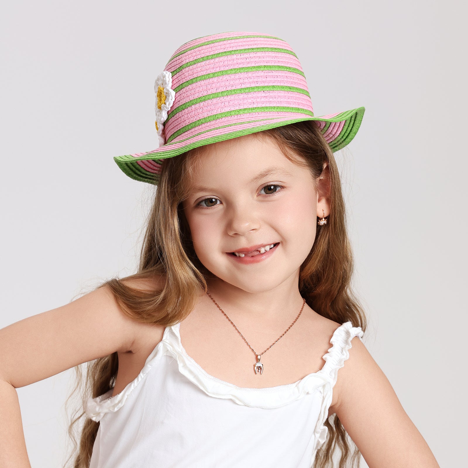 Wholesale Children's Paper Straw Sun Hat for Ages 2-6 with UPF 50+ Sun Protection