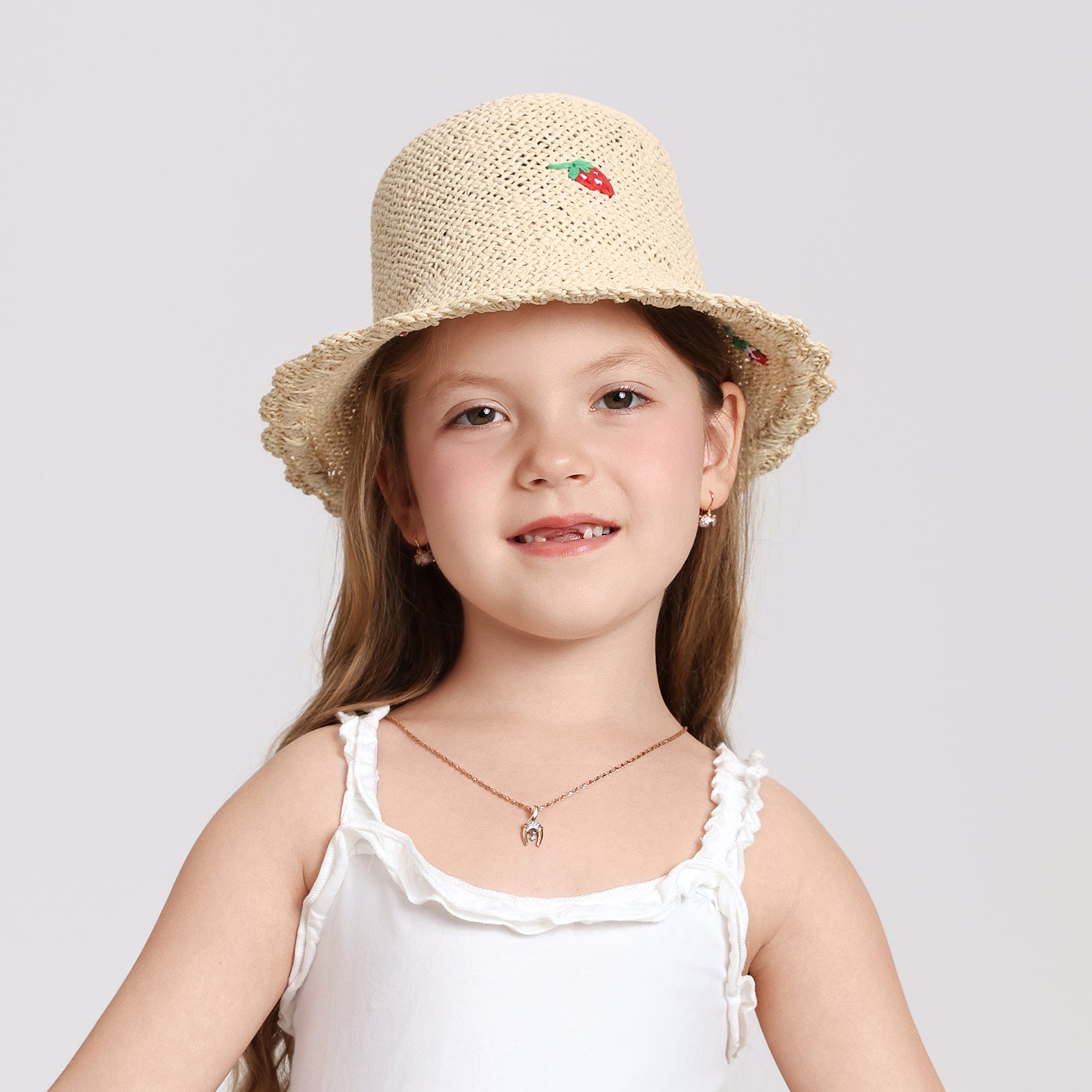 Wholesale Children's Paper Straw Bucket Hat for Ages 2-6 with UPF 50+ Sun Protection