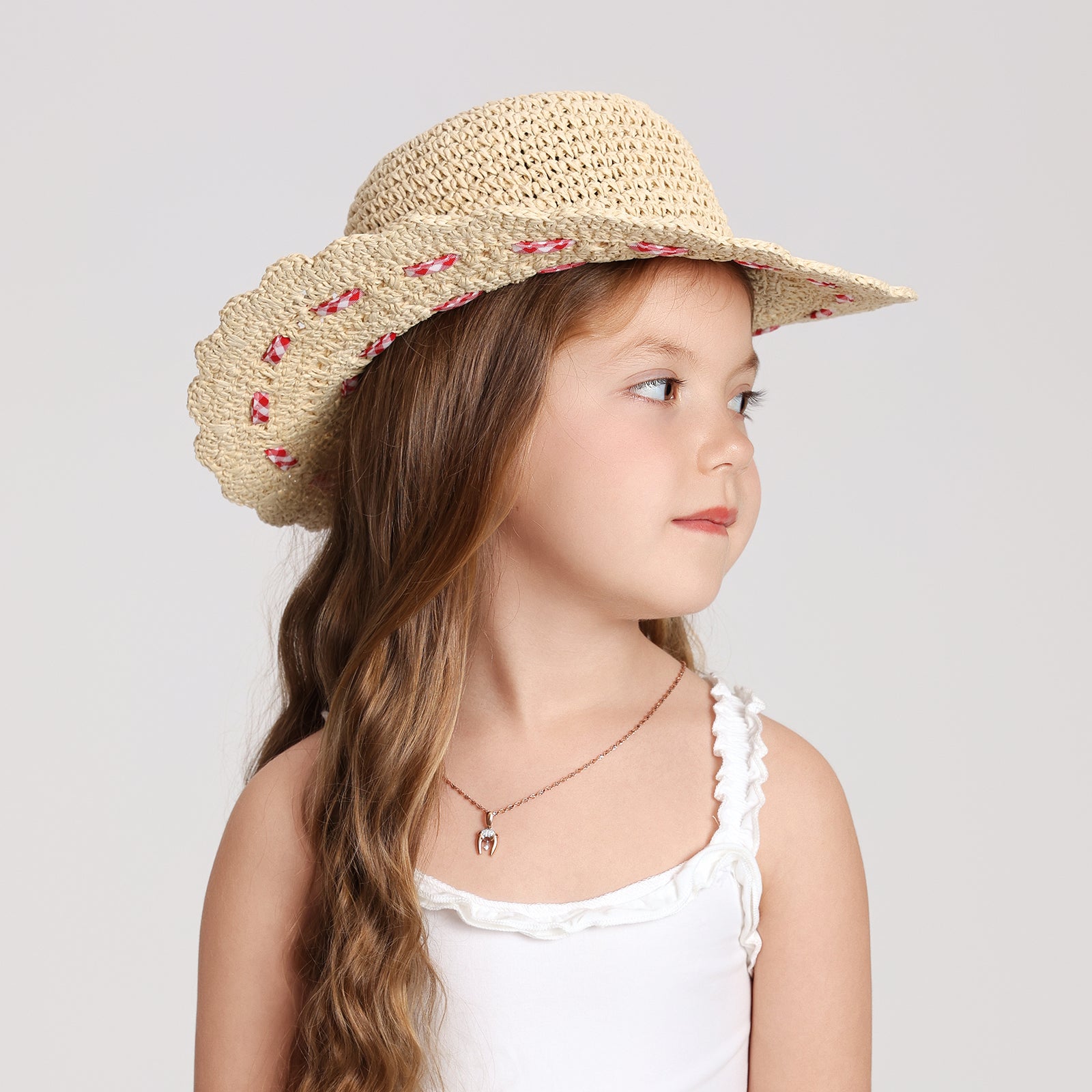 Wholesale Children's Paper Straw Sun Hat for Ages 2-6 with UPF 50+ Sun Protection
