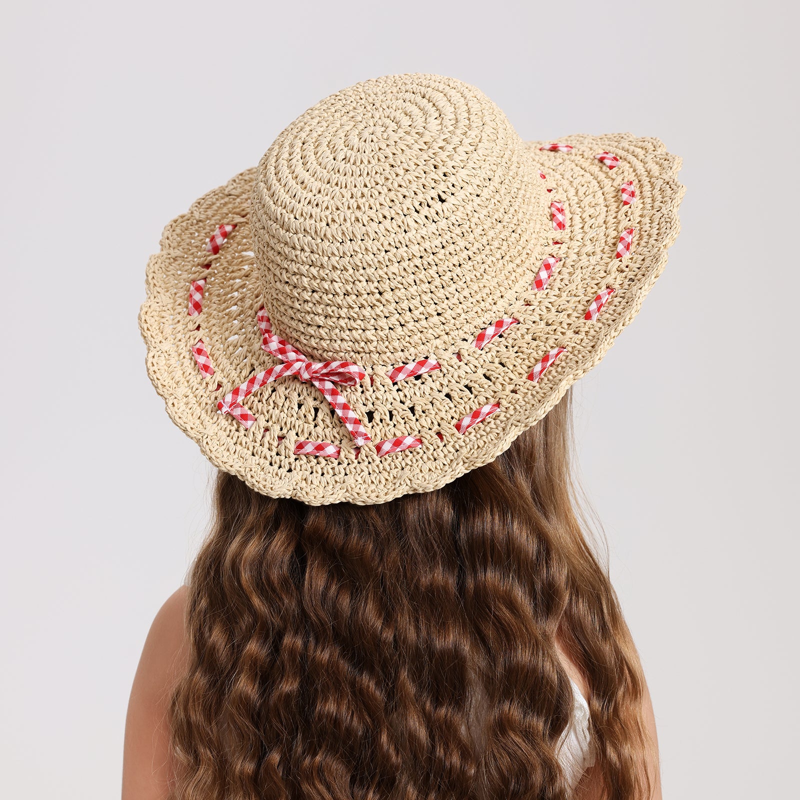 Wholesale Children's Paper Straw Sun Hat for Ages 2-6 with UPF 50+ Sun Protection