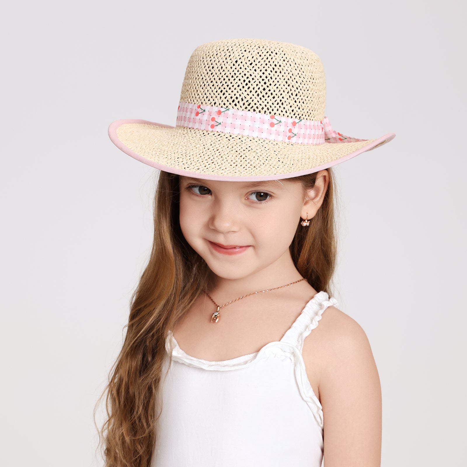 Wholesale Children's Paper Straw Sun Hat for Ages 2-6 with UPF 50+ Sun Protection