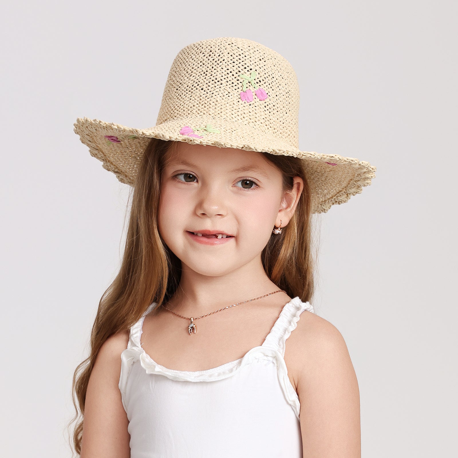 Wholesale Children's Paper Straw Sun Hat for Ages 2-6 with UPF 50+ Sun Protection