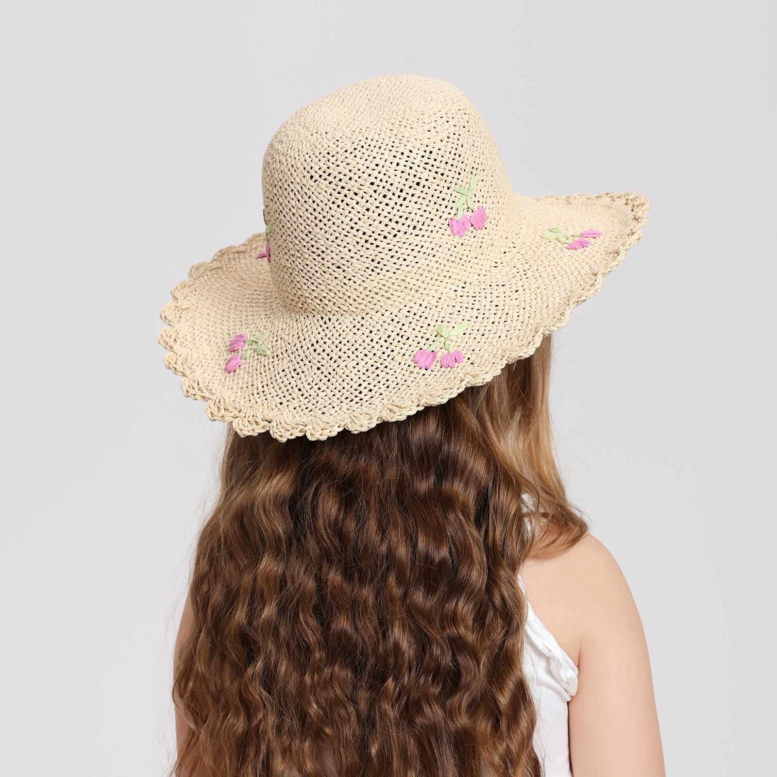 Wholesale Children's Paper Straw Sun Hat for Ages 2-6 with UPF 50+ Sun Protection