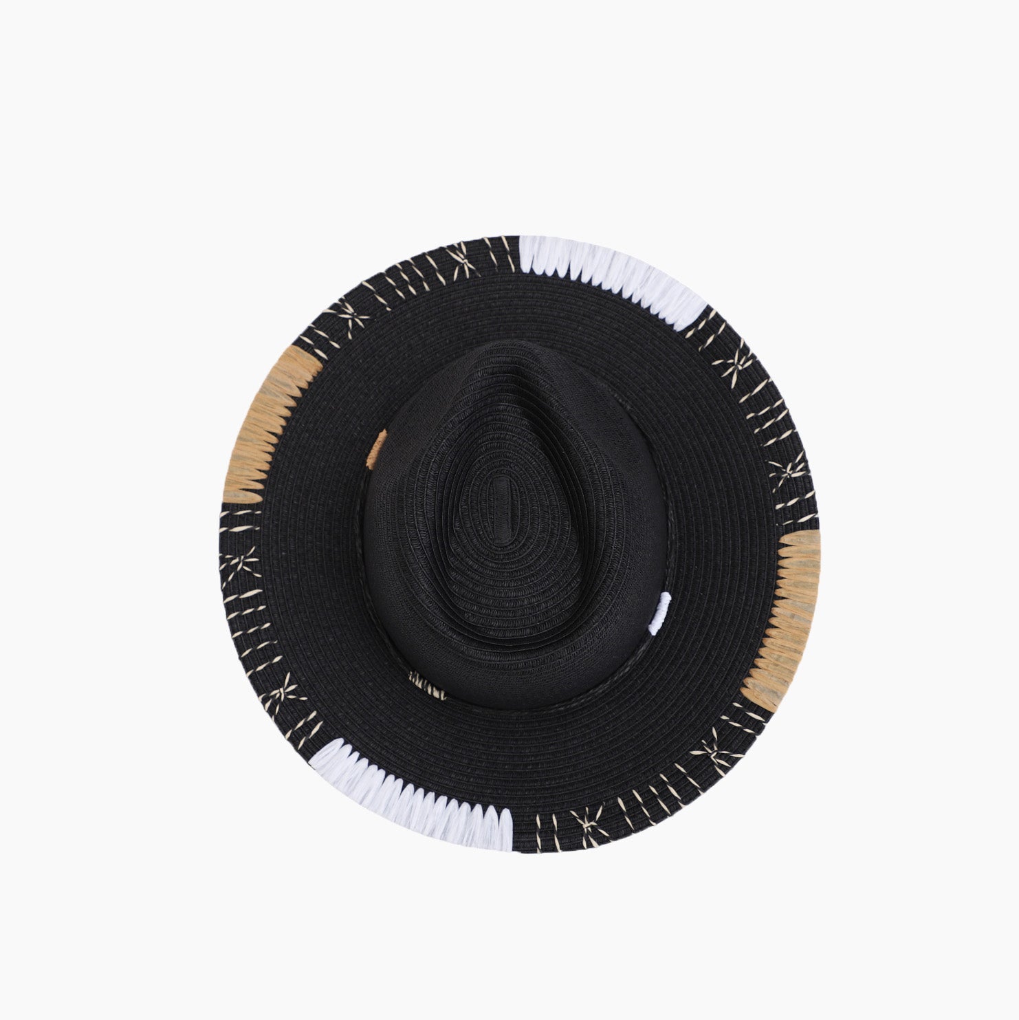 US Stock Wholesale Unisex Paper Straw Fedora Hat with  Flat Brim and UPF 50+ Sun Protection