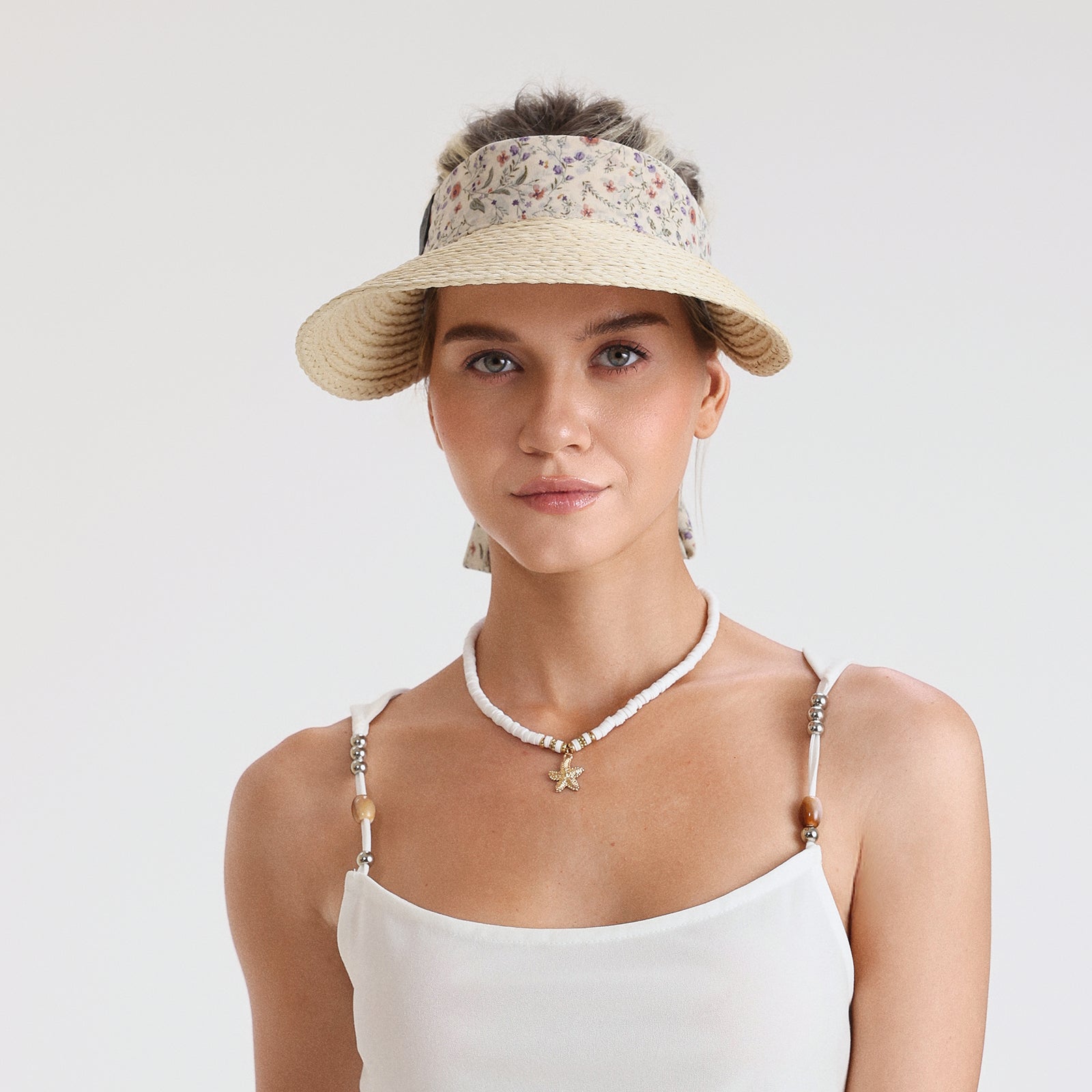 Wholesale Women's Paper Straw Sun Hat with Wide Brim and UPF 50+ Sun Protection