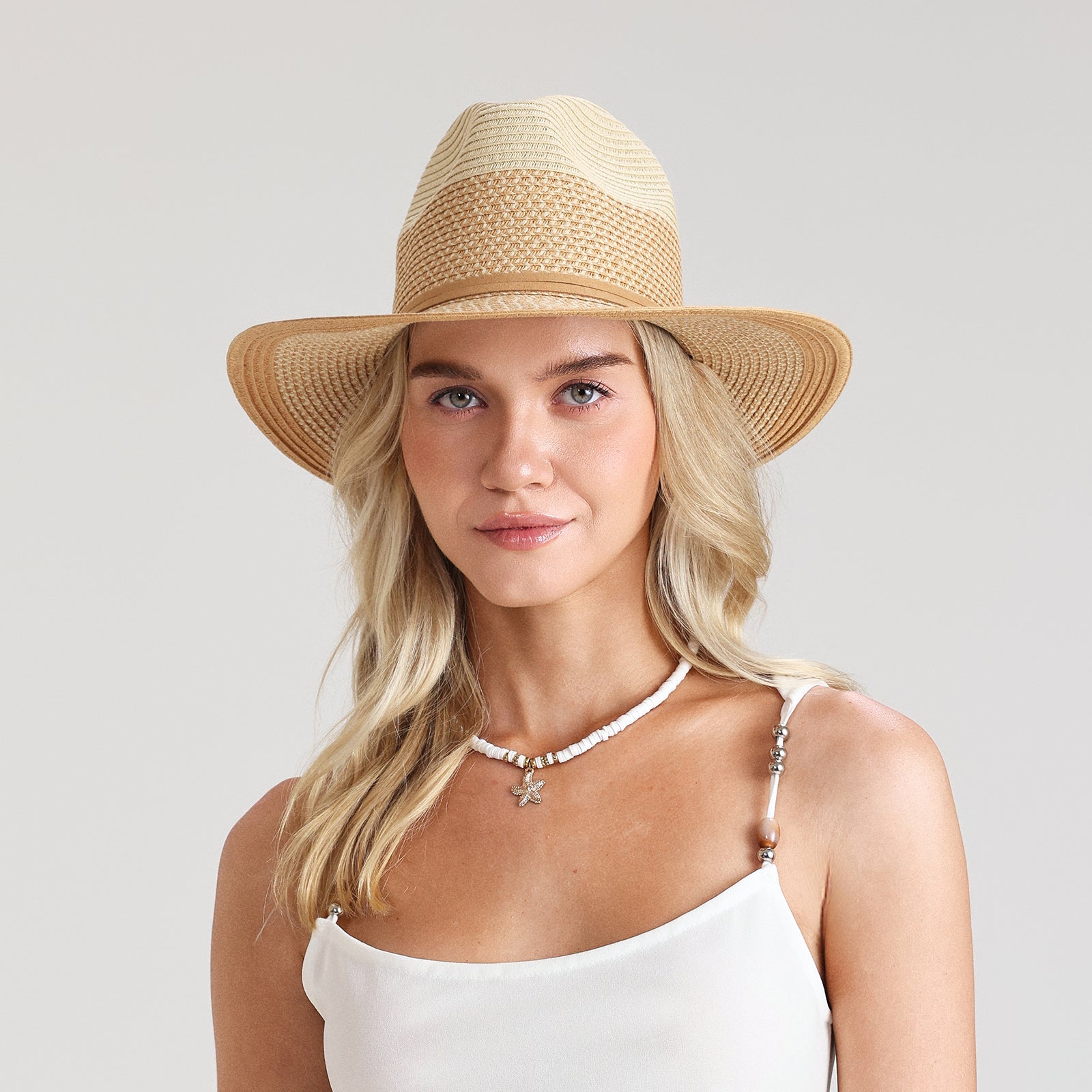 paper straw straw fedora hat
