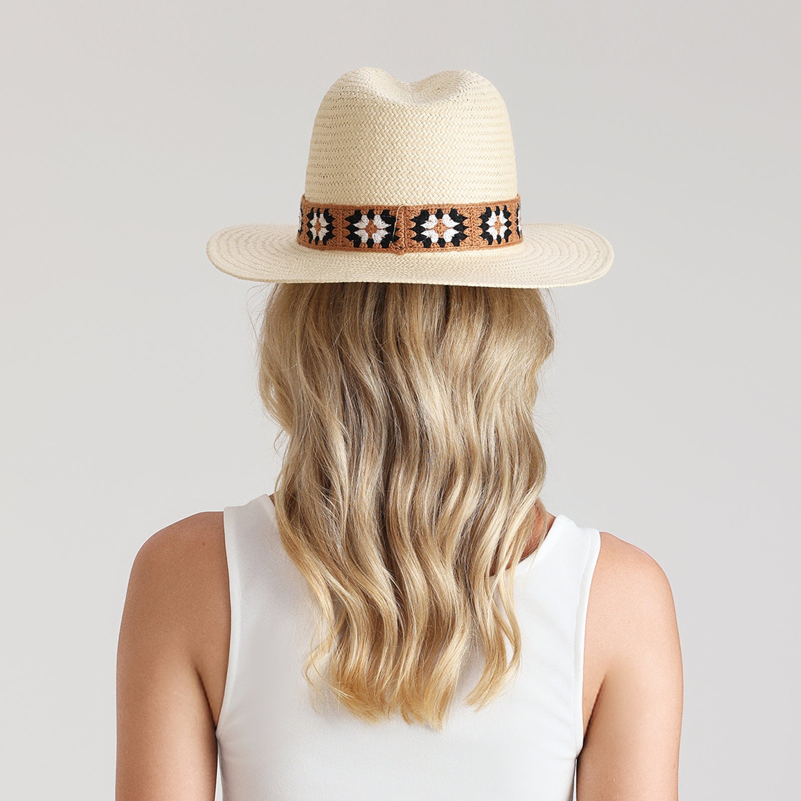 Wholesale Women's Paper Braid Fedora Hat with  Narrow Brim and UPF 50+ Sun Protection