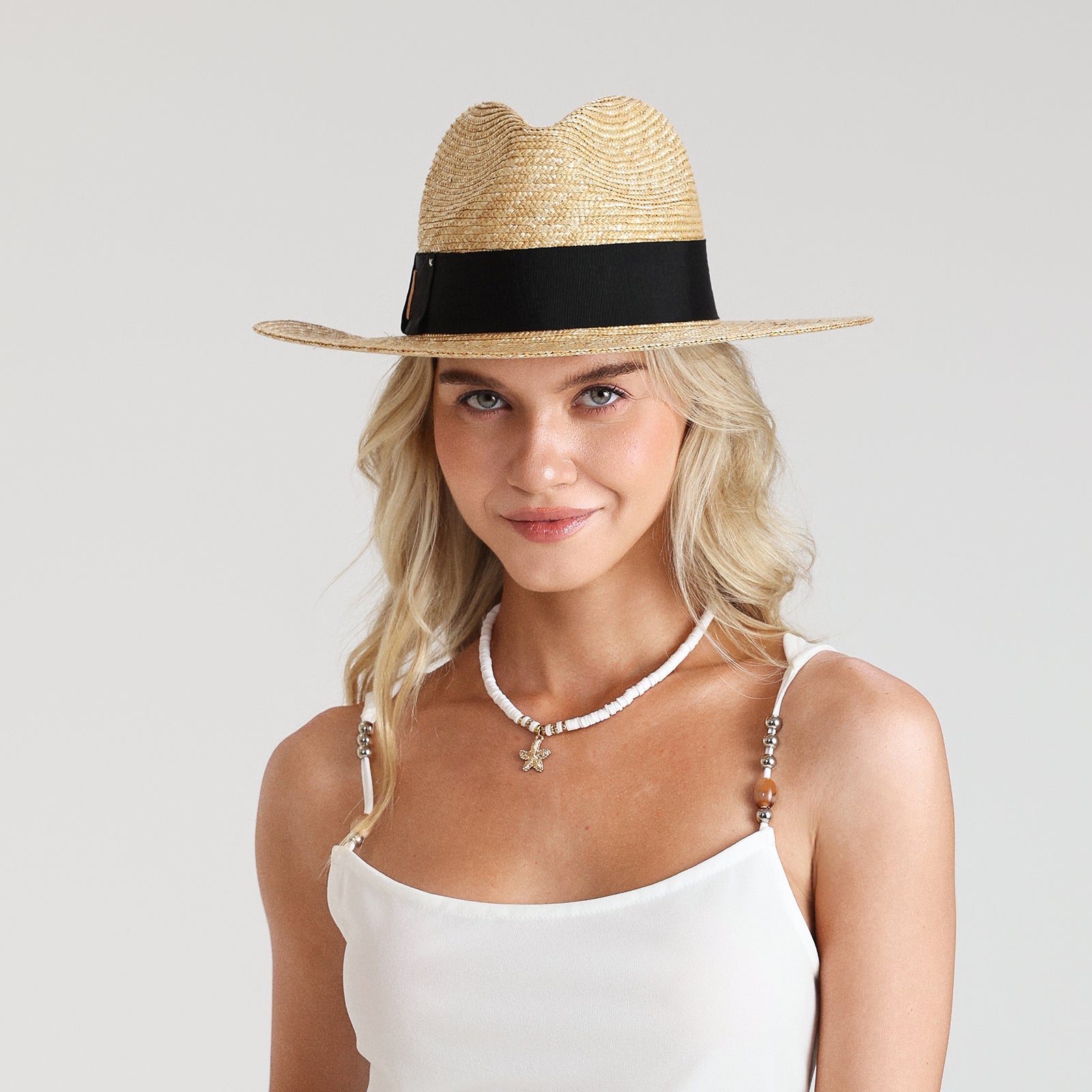 wheat straw straw fedora hat