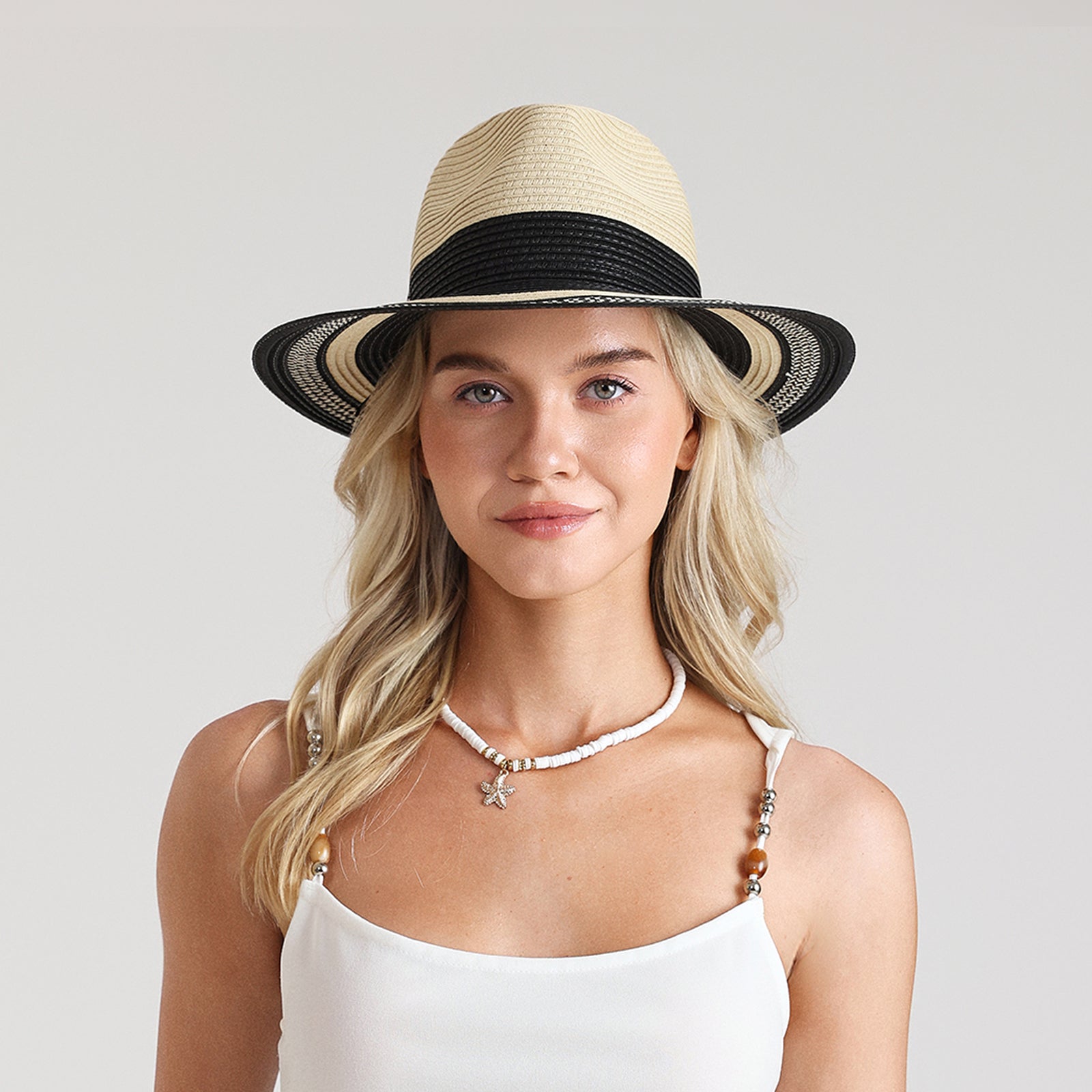 paper straw straw fedora hat