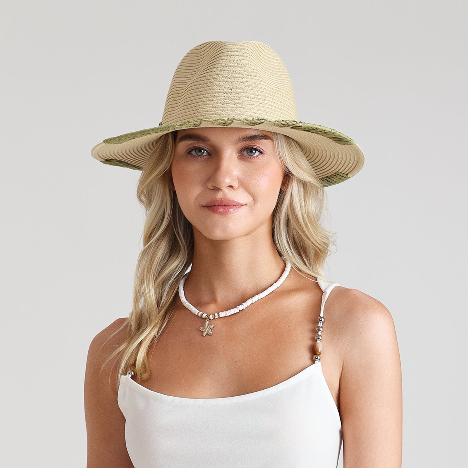 paper straw straw fedora hat