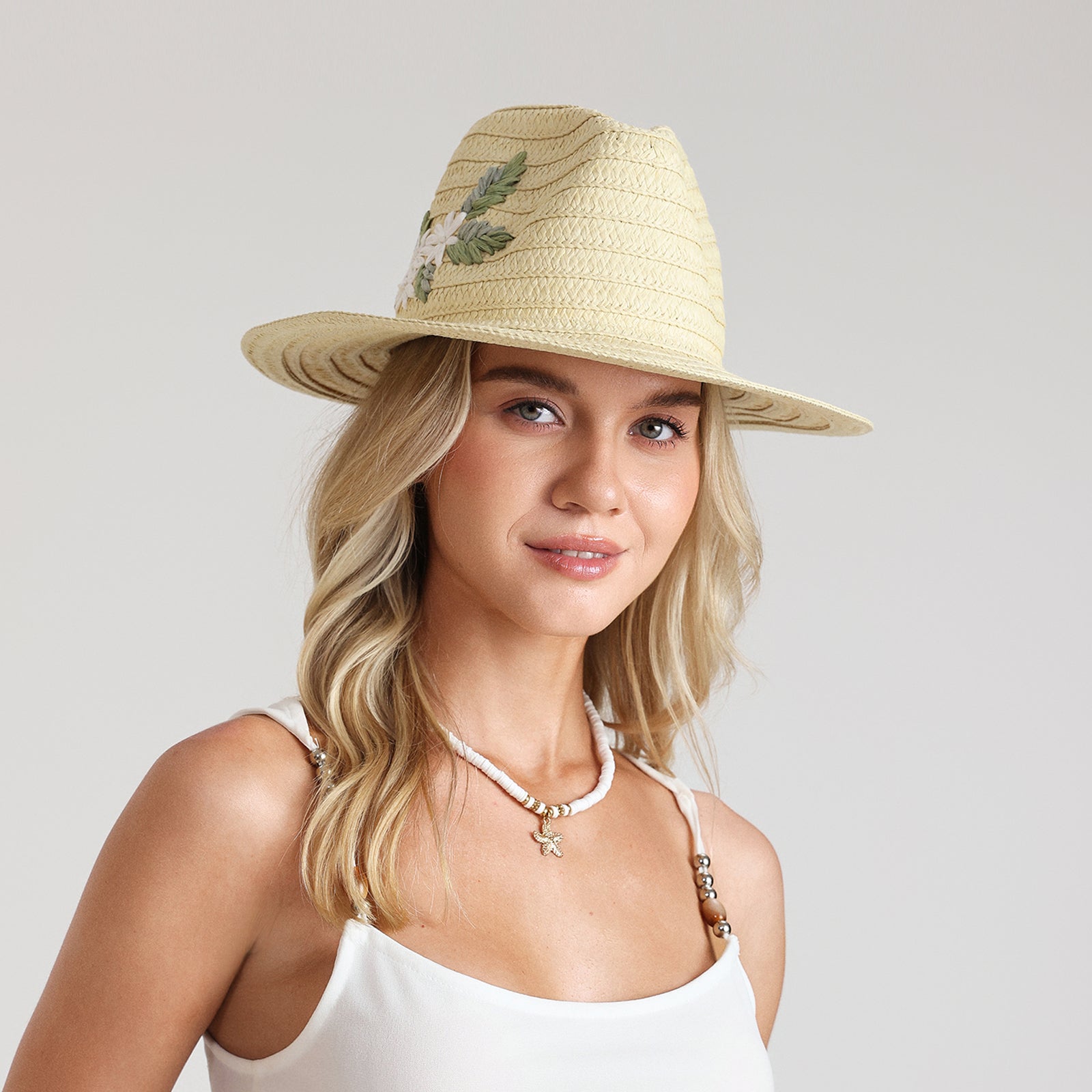 paper straw straw fedora hat