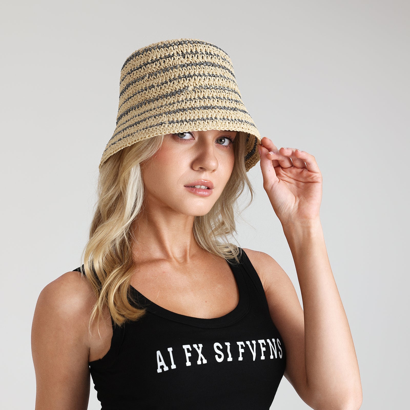 Wholesale Women's Paper Straw Sun Hat with Wide Brim and UPF 50+ Sun Protection