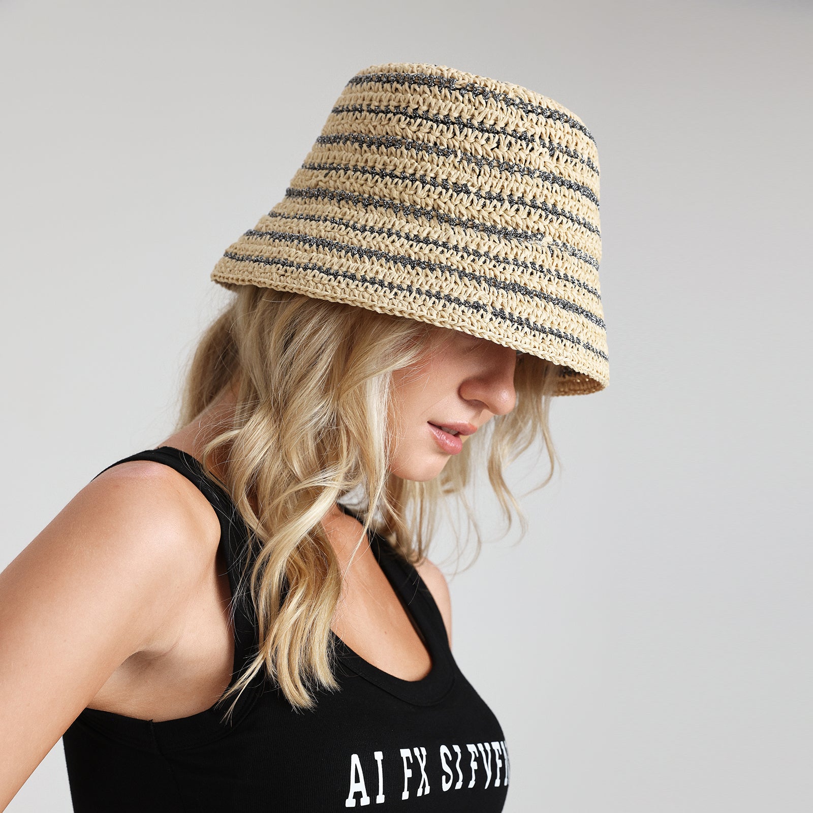 Wholesale Women's Paper Straw Sun Hat with Wide Brim and UPF 50+ Sun Protection
