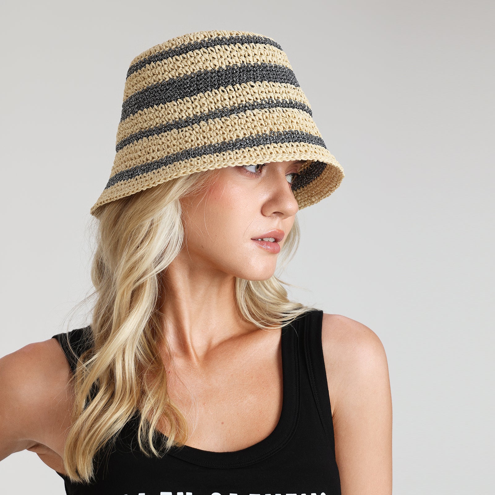 Wholesale Women's Paper Straw Sun Hat with Wide Brim and UPF 50+ Sun Protection