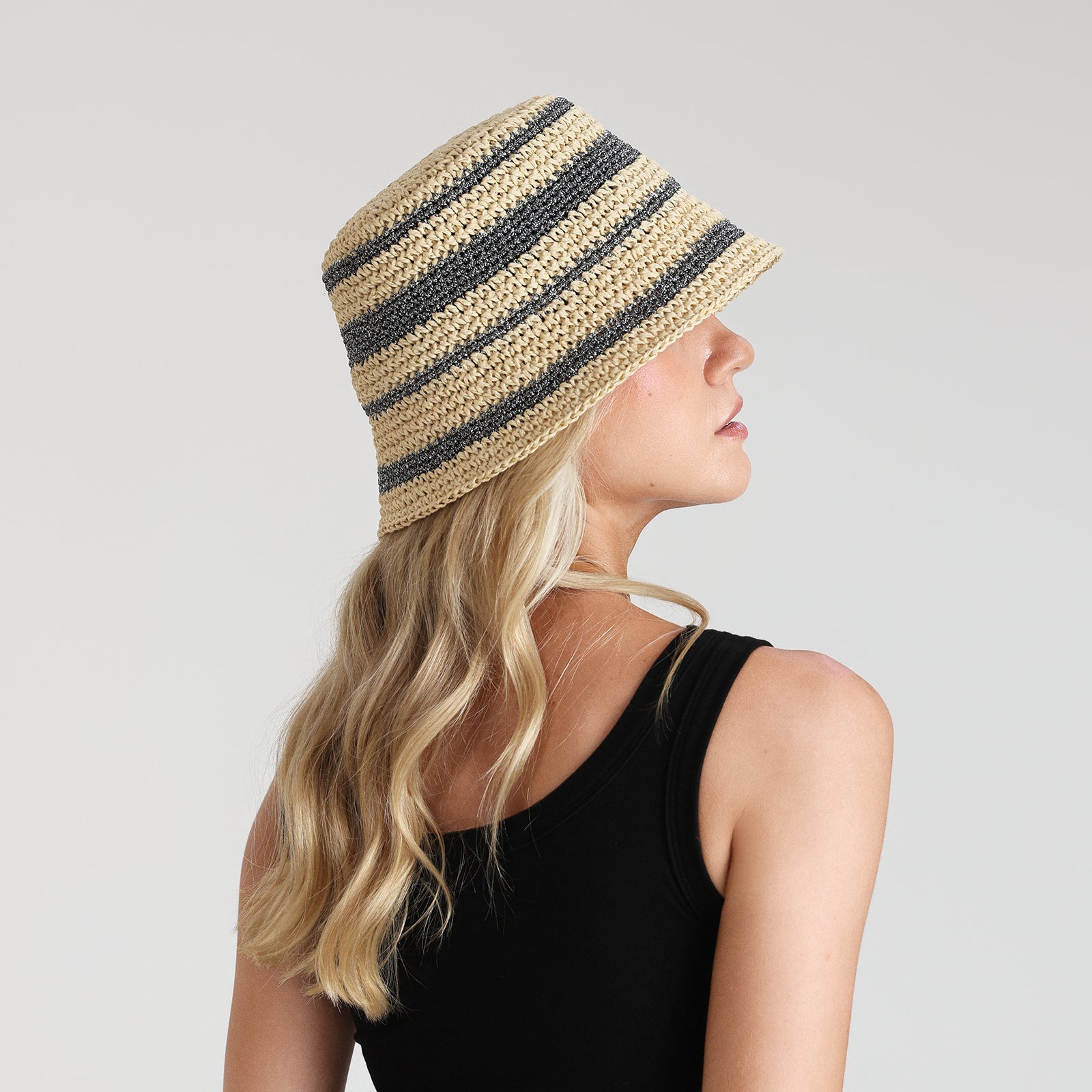 Wholesale Women's Paper Straw Sun Hat with Wide Brim and UPF 50+ Sun Protection