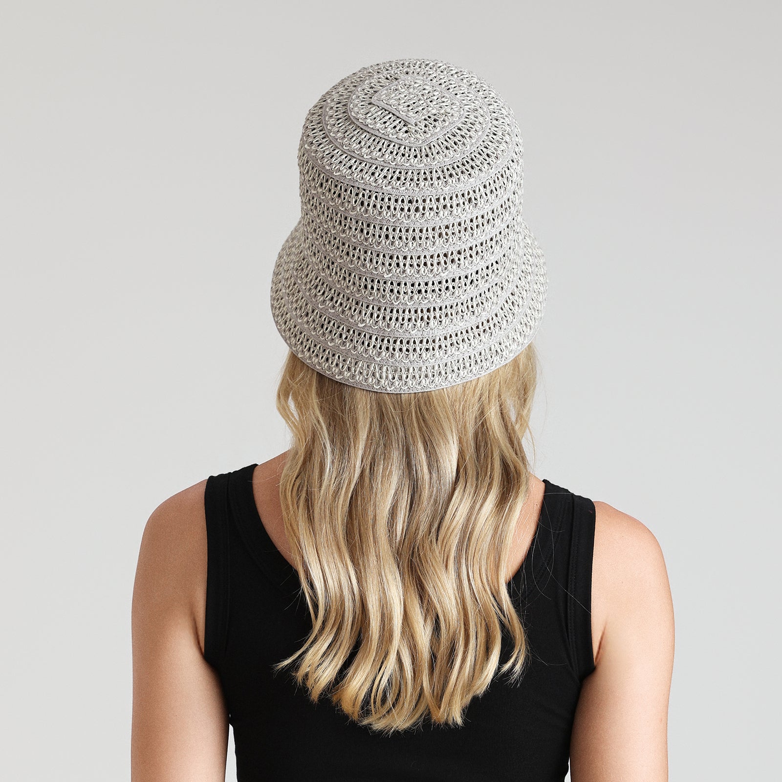 US Stock Wholesale Women's Paper Straw Bucket Hat with Wide Brim and UPF 50+ Sun Protection