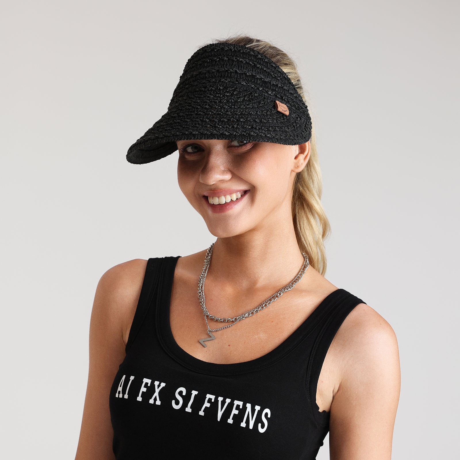 Wholesale Women's Paper Straw Sun Hat with Wide Brim and UPF 50+ Sun Protection