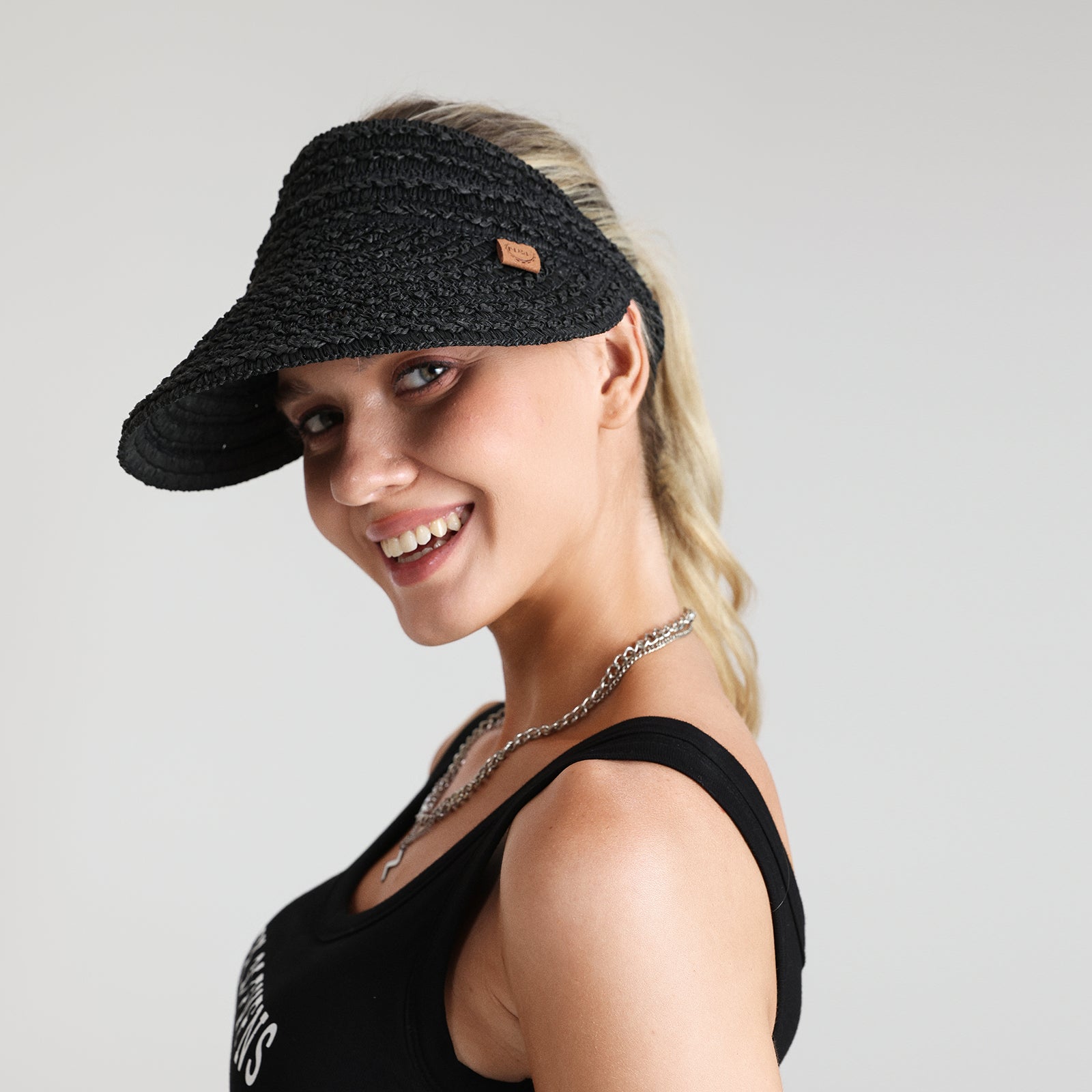 Wholesale Women's Paper Straw Sun Hat with Wide Brim and UPF 50+ Sun Protection