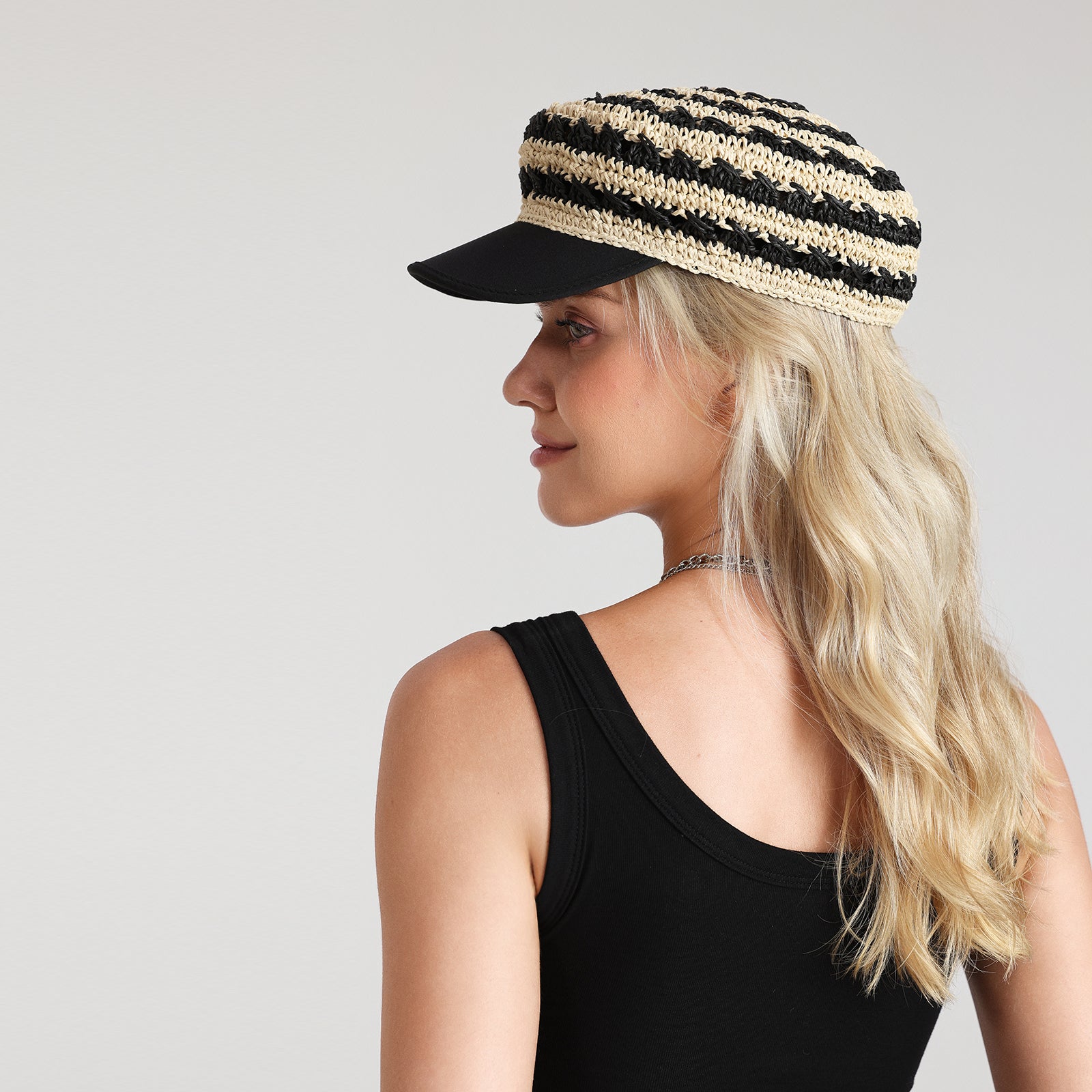 Wholesale Women's Paper Straw Sun Hat with  Narrow Brim and UPF 50+ Sun Protection