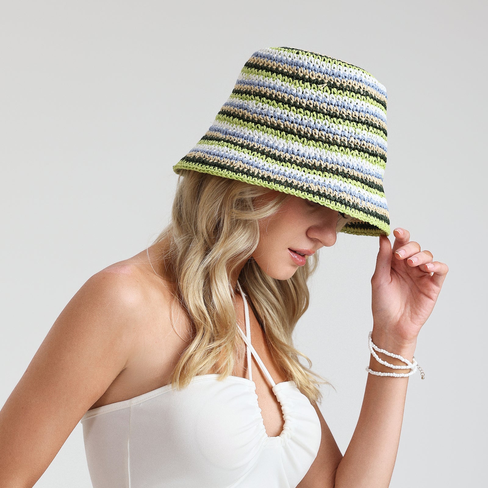Wholesale Women's Paper Straw Sun Hat with Wide Brim and UPF 50+ Sun Protection
