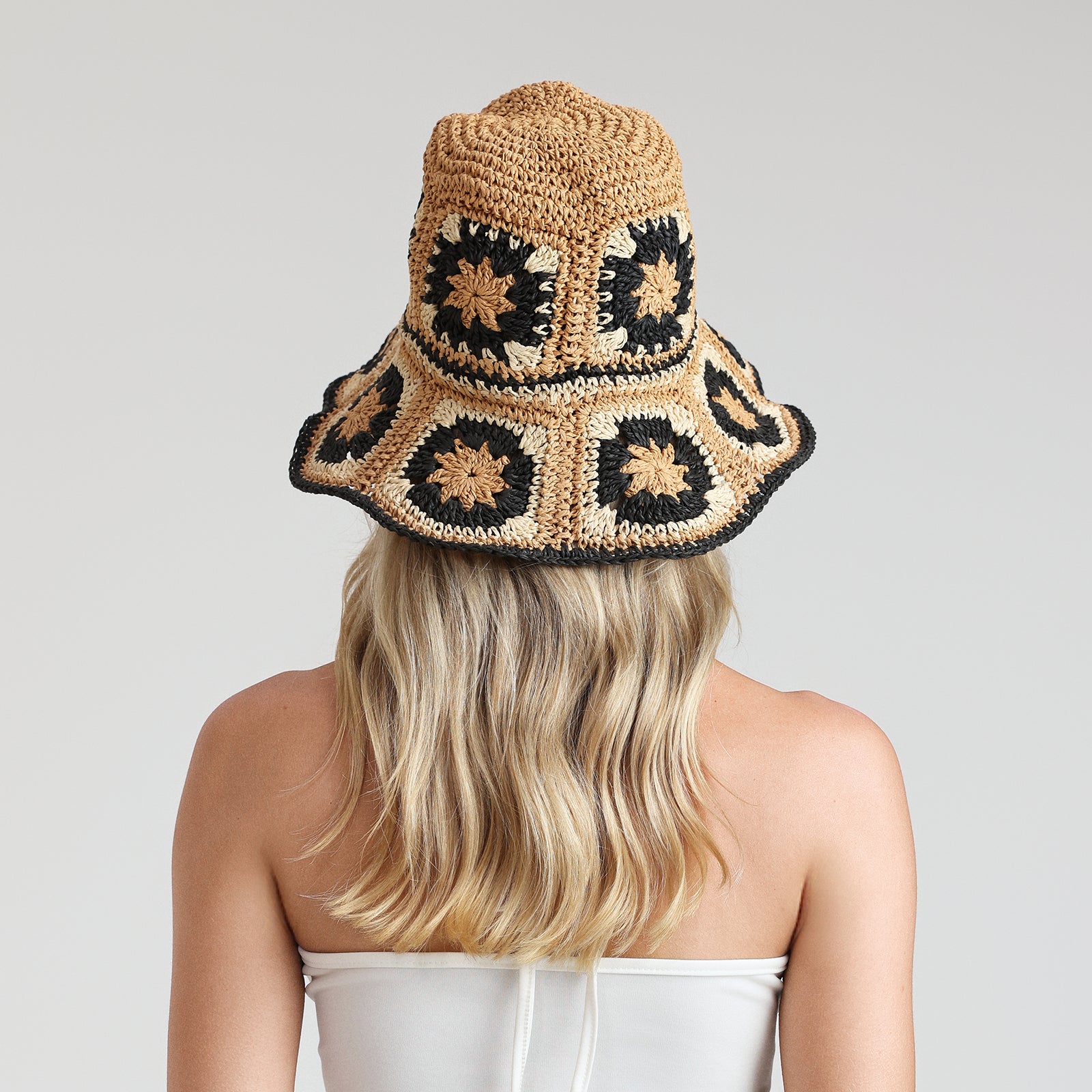 Wholesale Women's Paper Straw Bucket Hat with  Floppy Brim and UPF 50+ Sun Protection