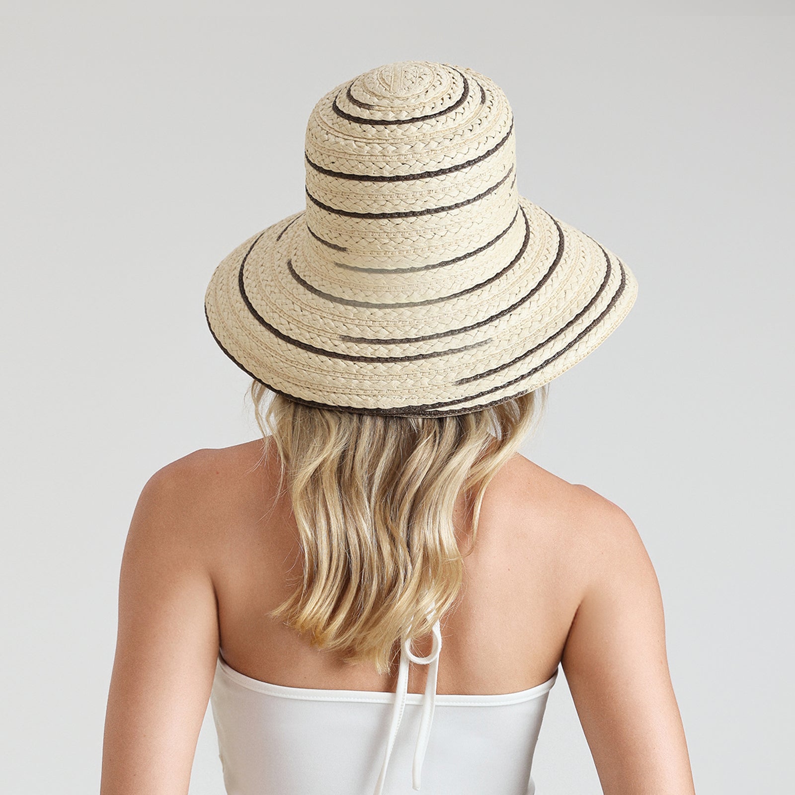 Wholesale Women's Paper Straw Bucket Hat with Wide Brim and UPF 50+ Sun Protection