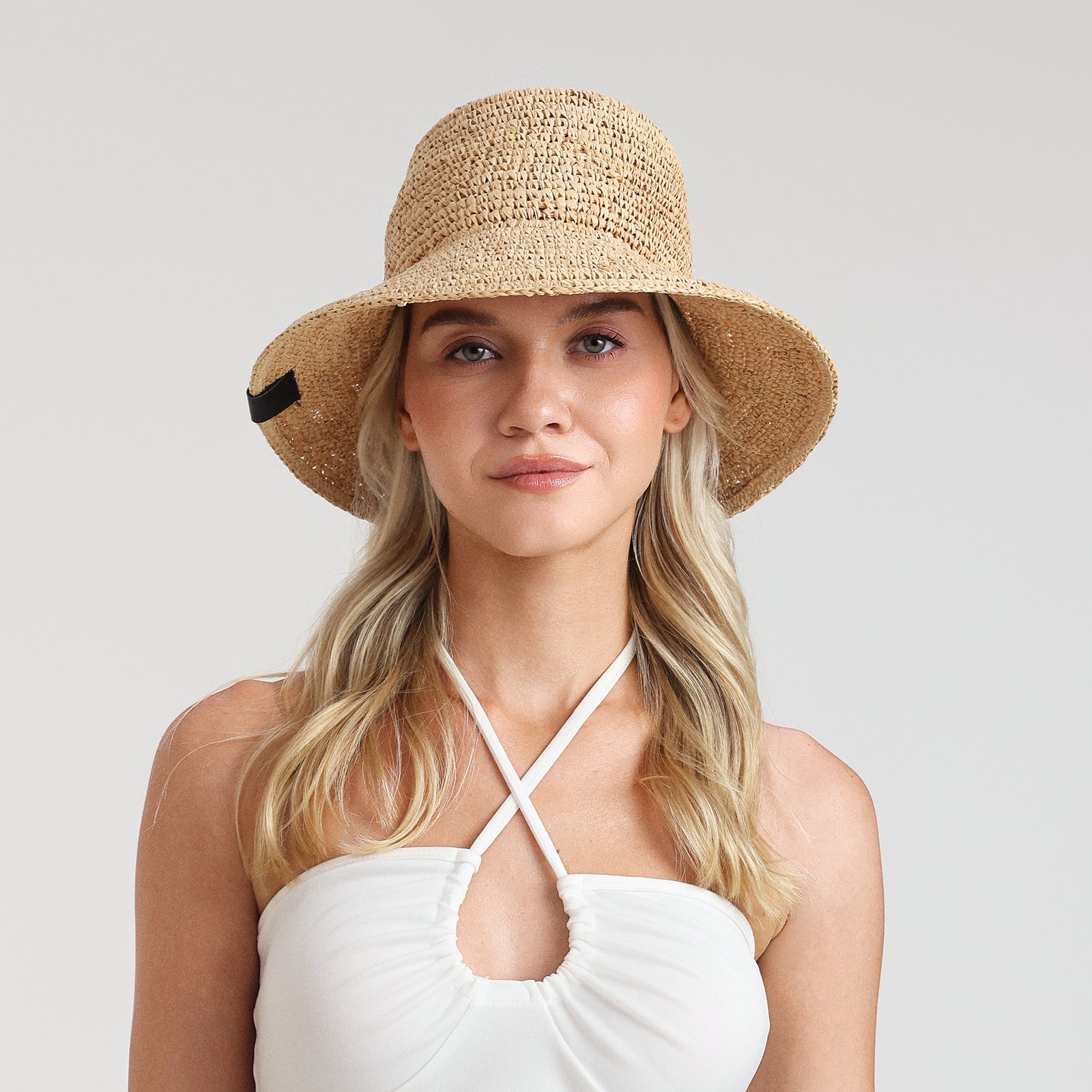 raffia bucket hat