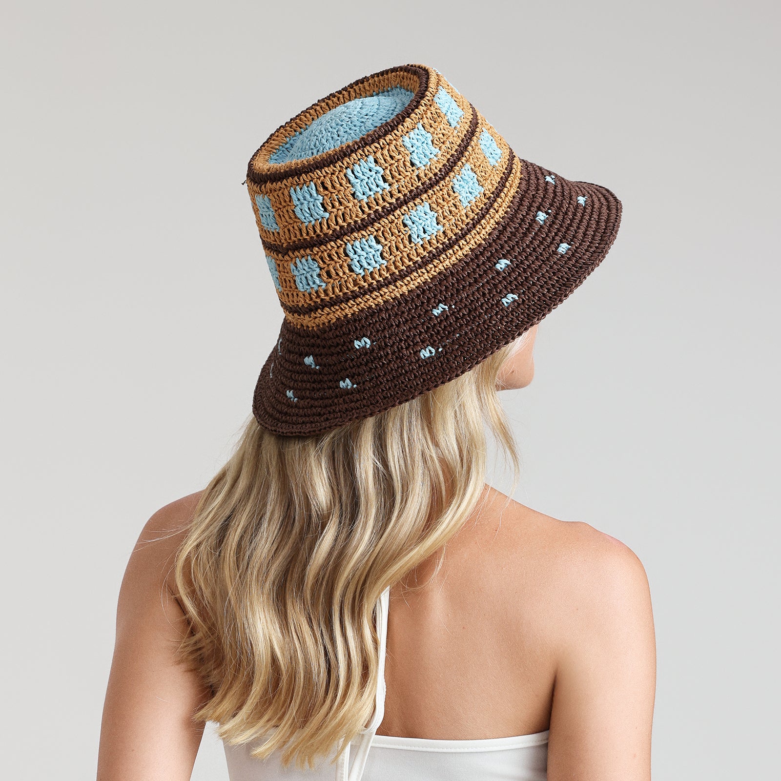 Wholesale Women's Paper Straw Sun Hat with Wide Brim and UPF 50+ Sun Protection