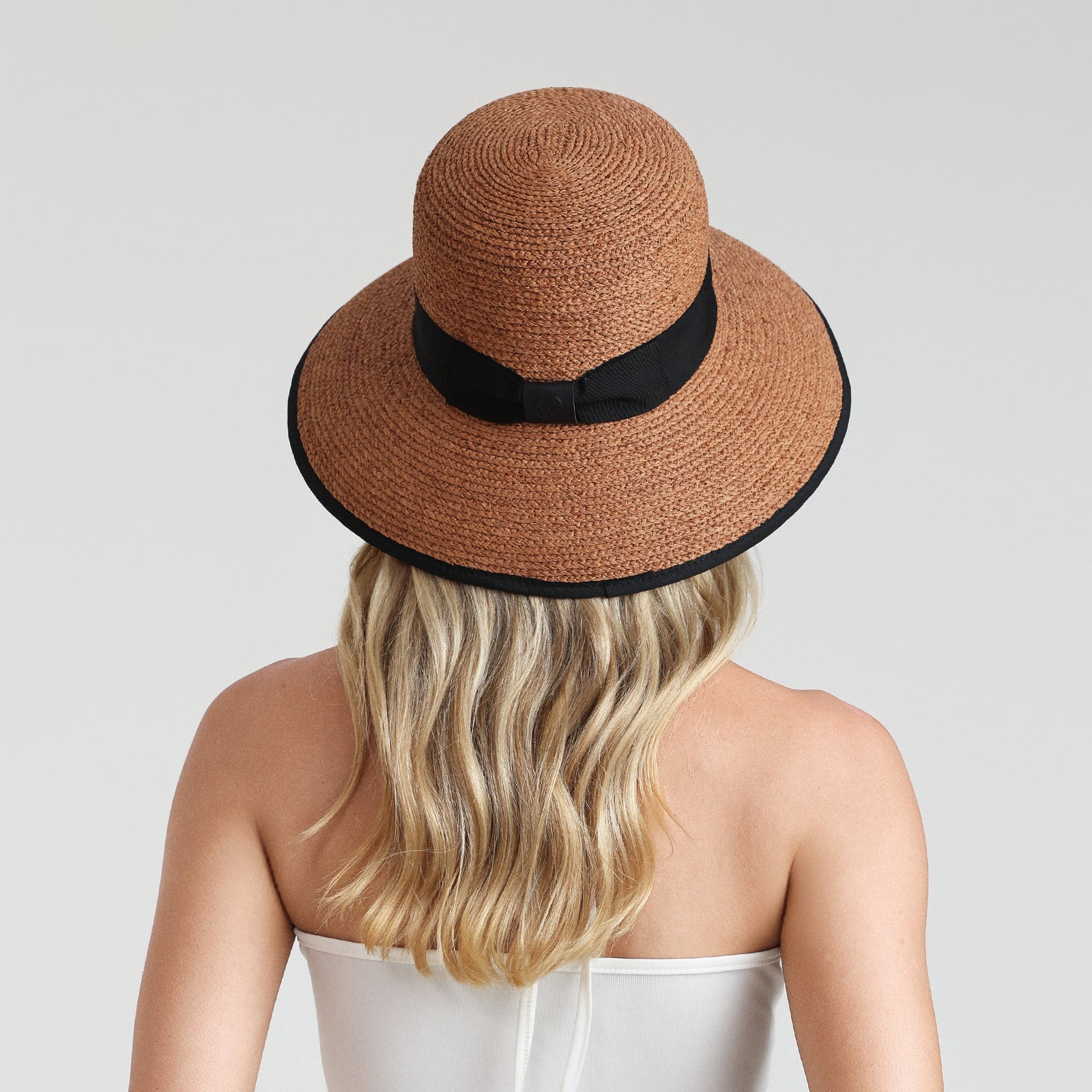 US Stock Wholesale Women's Raffia Bucket Hat with Wide Brim and UPF 50+ Sun Protection