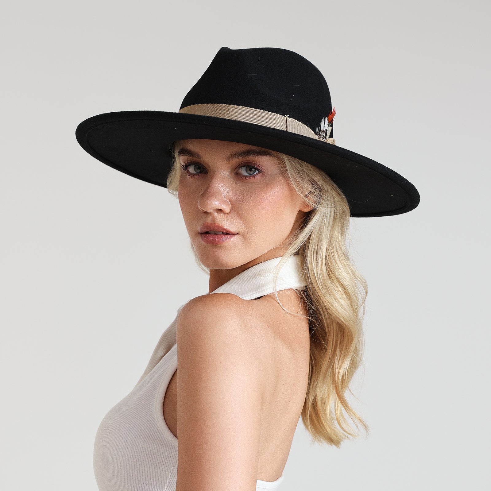 Wholesale Unisex Polyester Fedora Hat with  Flat Brim and UPF 50+ Sun Protection