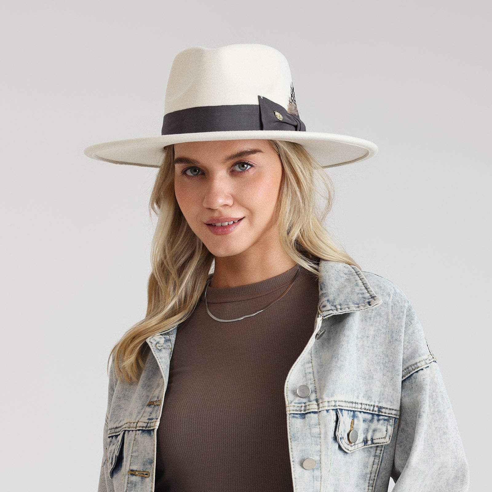 Wholesale Unisex Polyester Fedora Hat with  Flat Brim and UPF 50+ Sun Protection