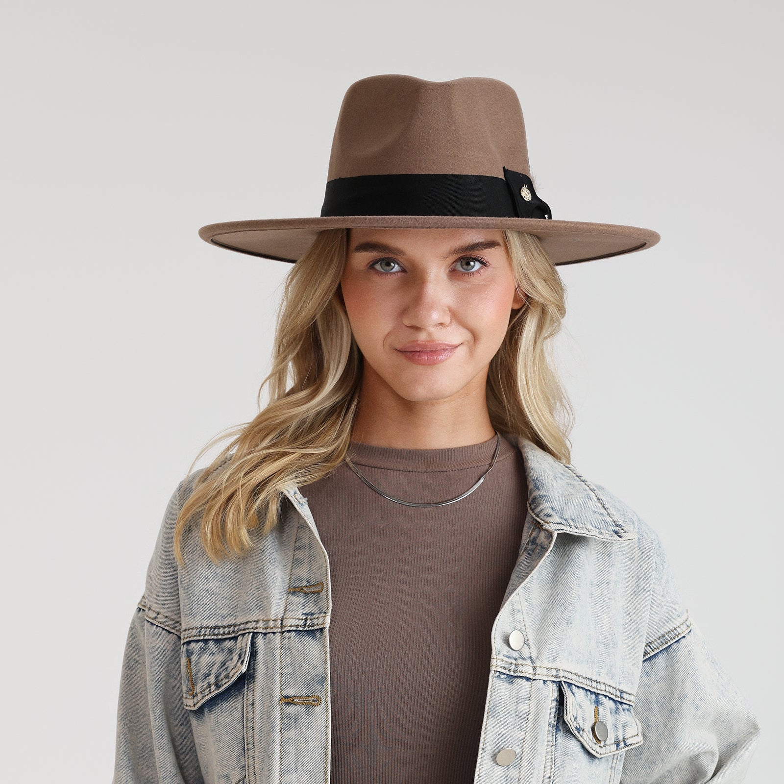 Wholesale Unisex Polyester Fedora Hat with  Flat Brim and UPF 50+ Sun Protection
