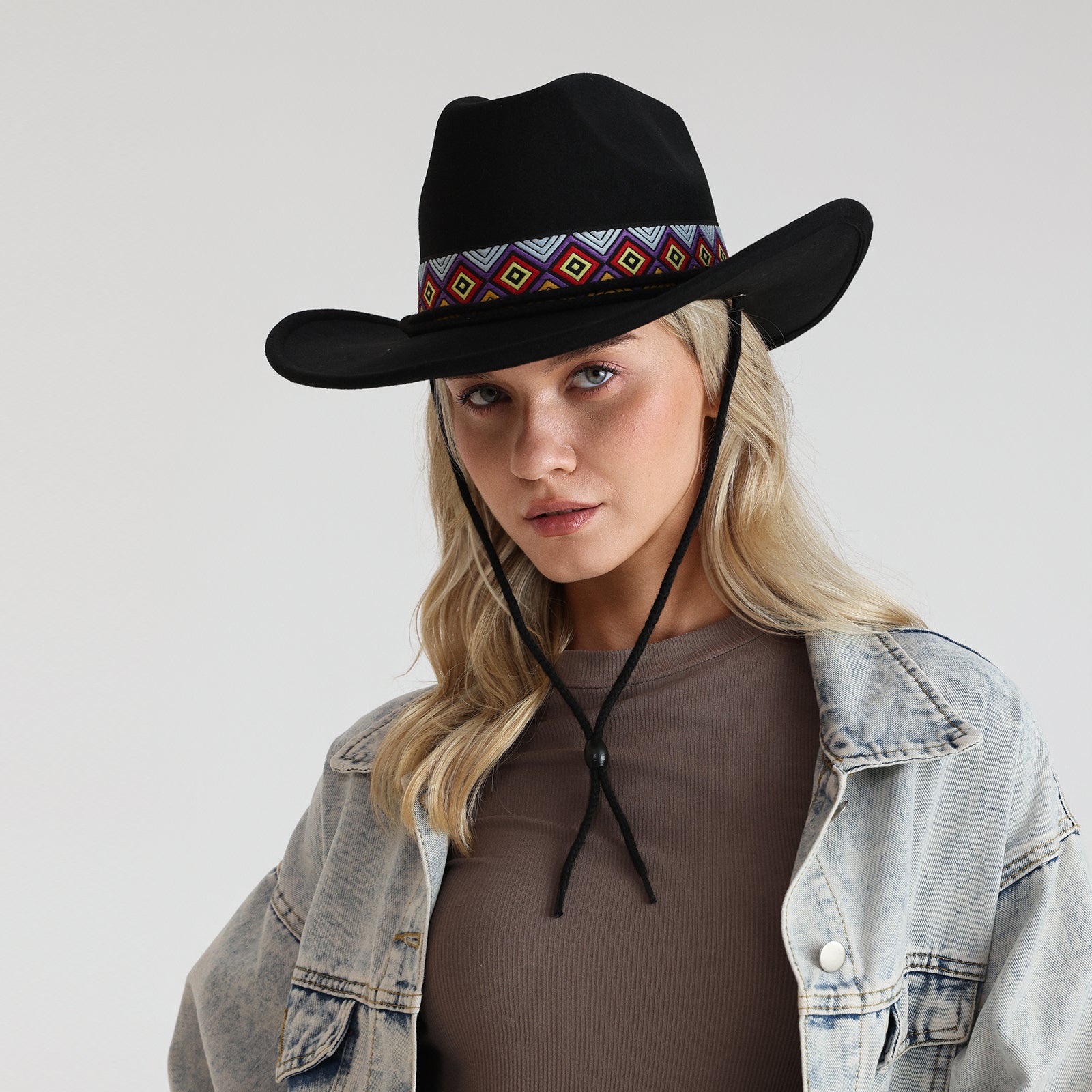 Wholesale Unisex Polyester Cowboy Hat with Upturned Brim and UPF 50+ Sun Protection