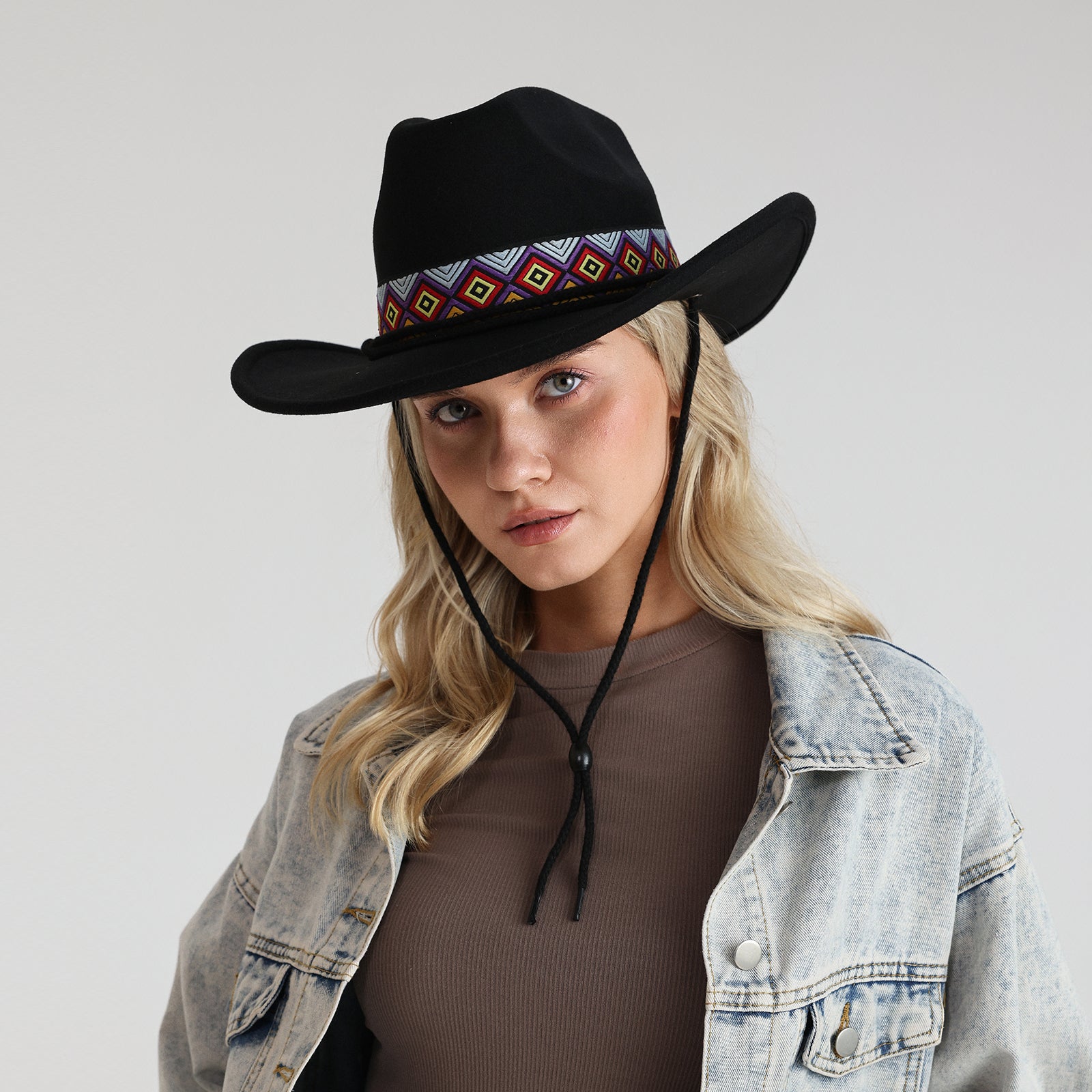 Wholesale Unisex Polyester Cowboy Hat with Upturned Brim and UPF 50+ Sun Protection